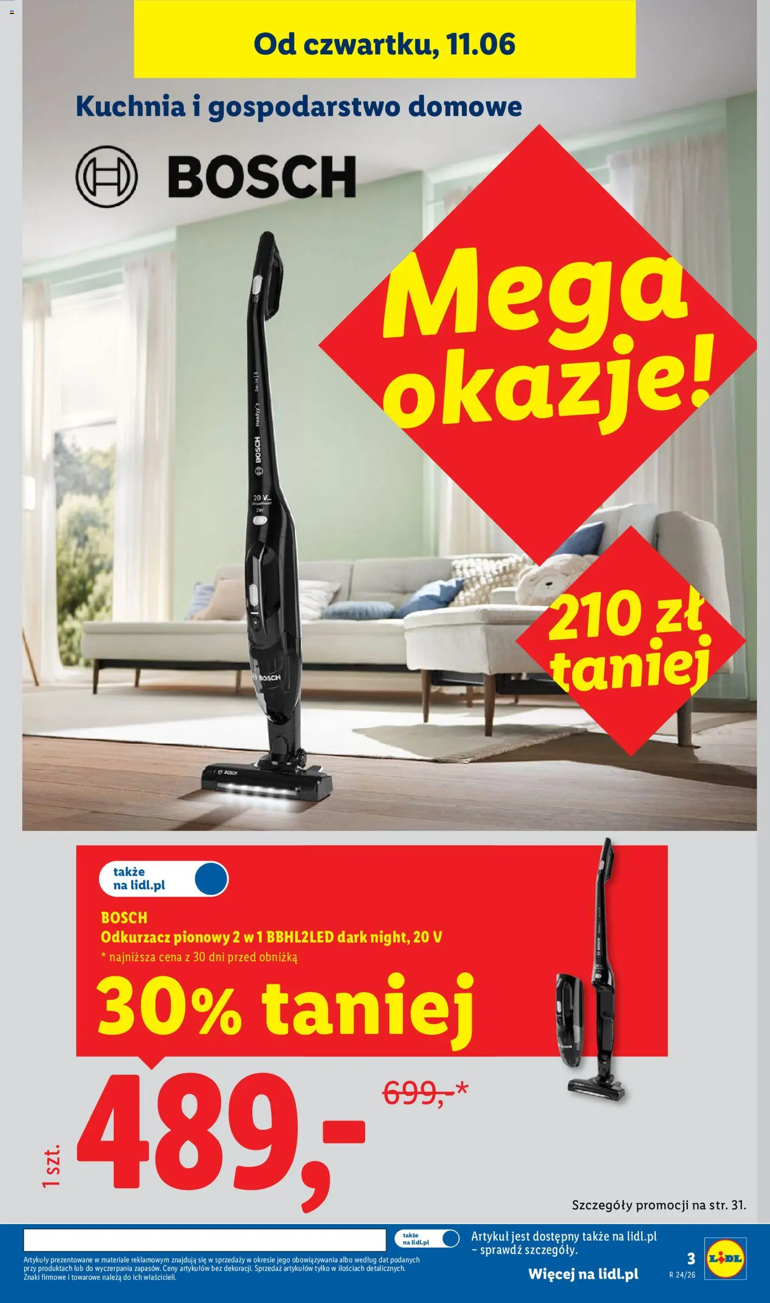 Lidl Katalog od 08.06.2026 | Strona: 3 | Produkty: Odkurzacz, Cleaner, Odkurzacz pionowy