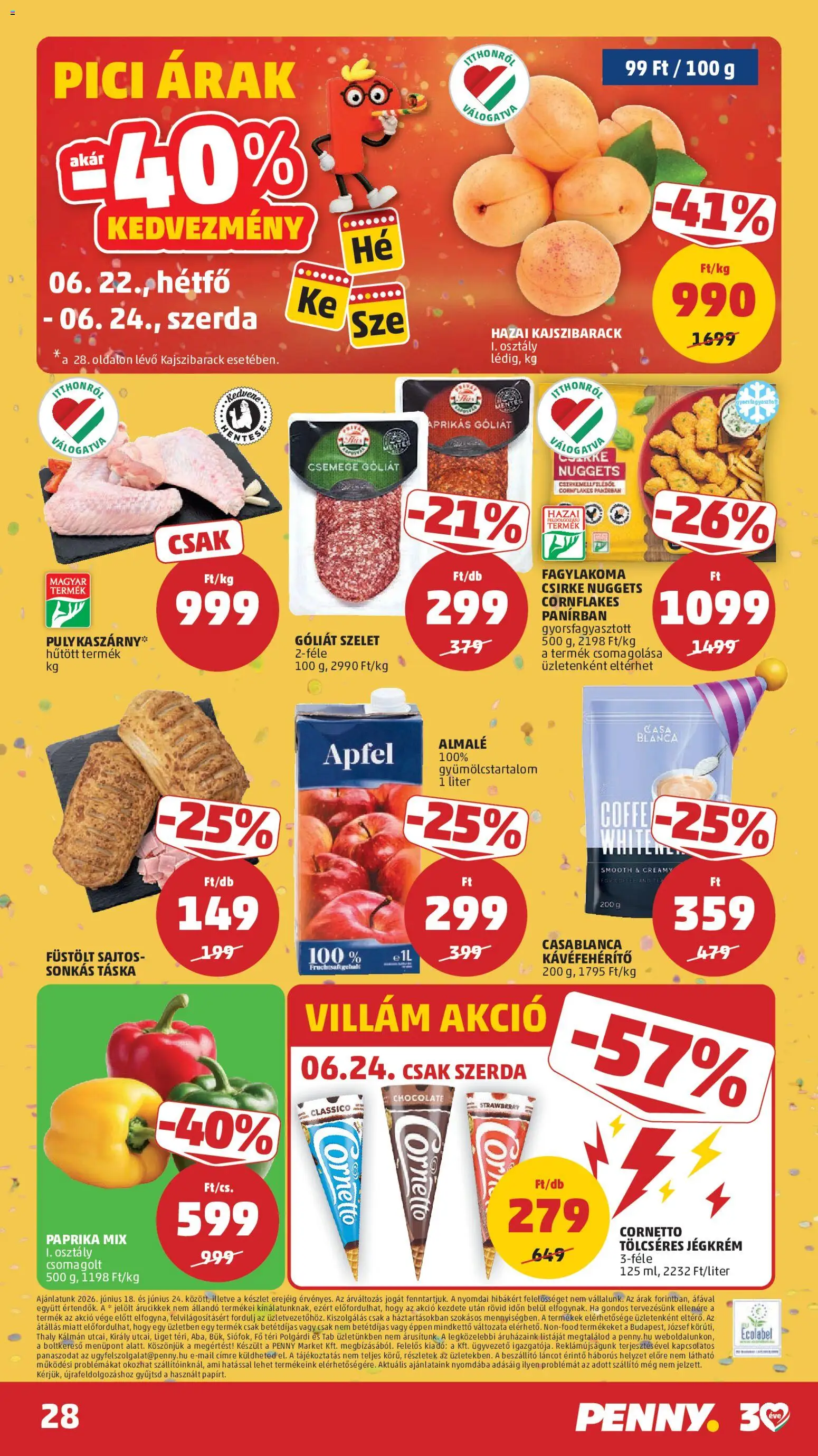 PENNY akciós ujság - amely érvényes a következő dátumtól: 18.06.2026 | Oldal: 30