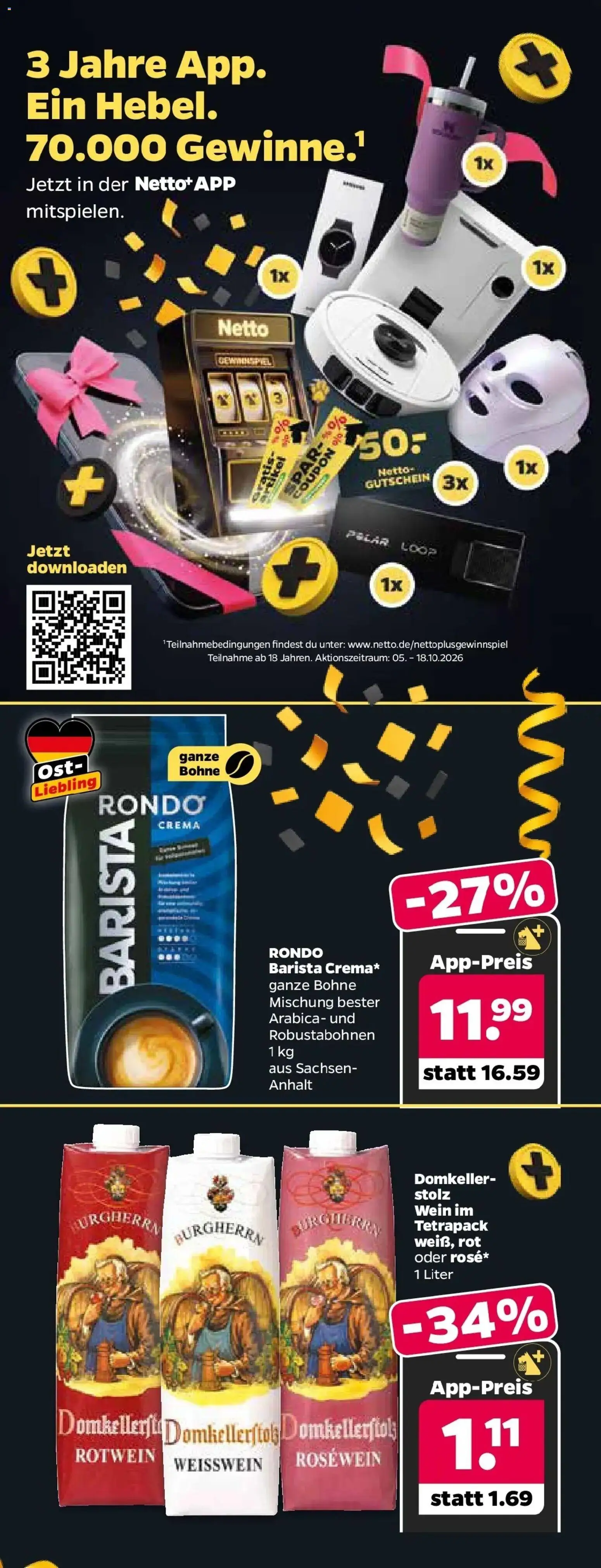 Netto Aktueller Prospekt ab 12.10.2026 → Angebote nächste Woche | Seite: 82 | Produkte: Weißwein, Rotwein, Rosewein, Wein