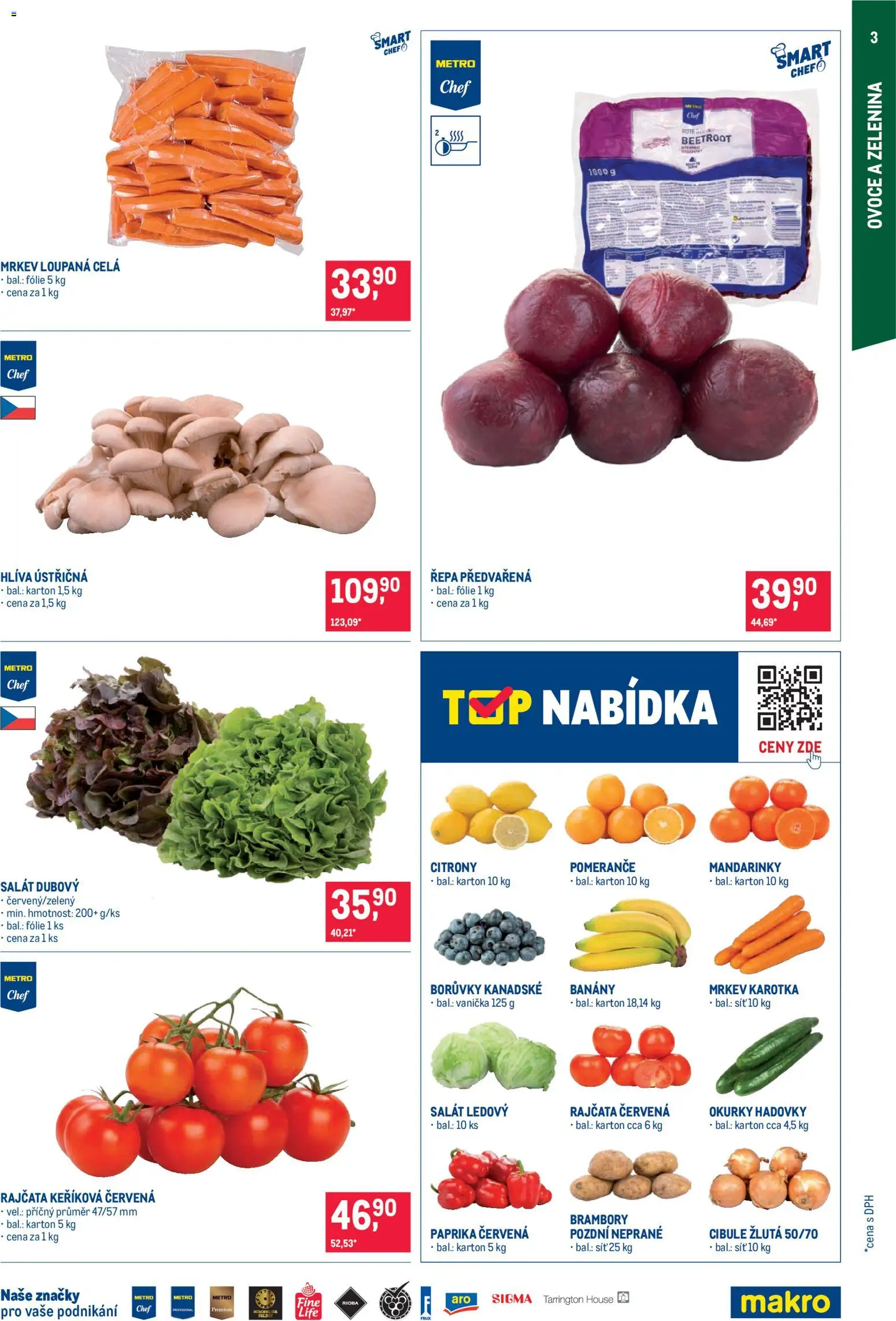 Makro leták - Gastronomie od 03.06.2026 | Strana: 3 | Produkty: Ovoce a zelenina, Rajčata, Zelenina, Cibule