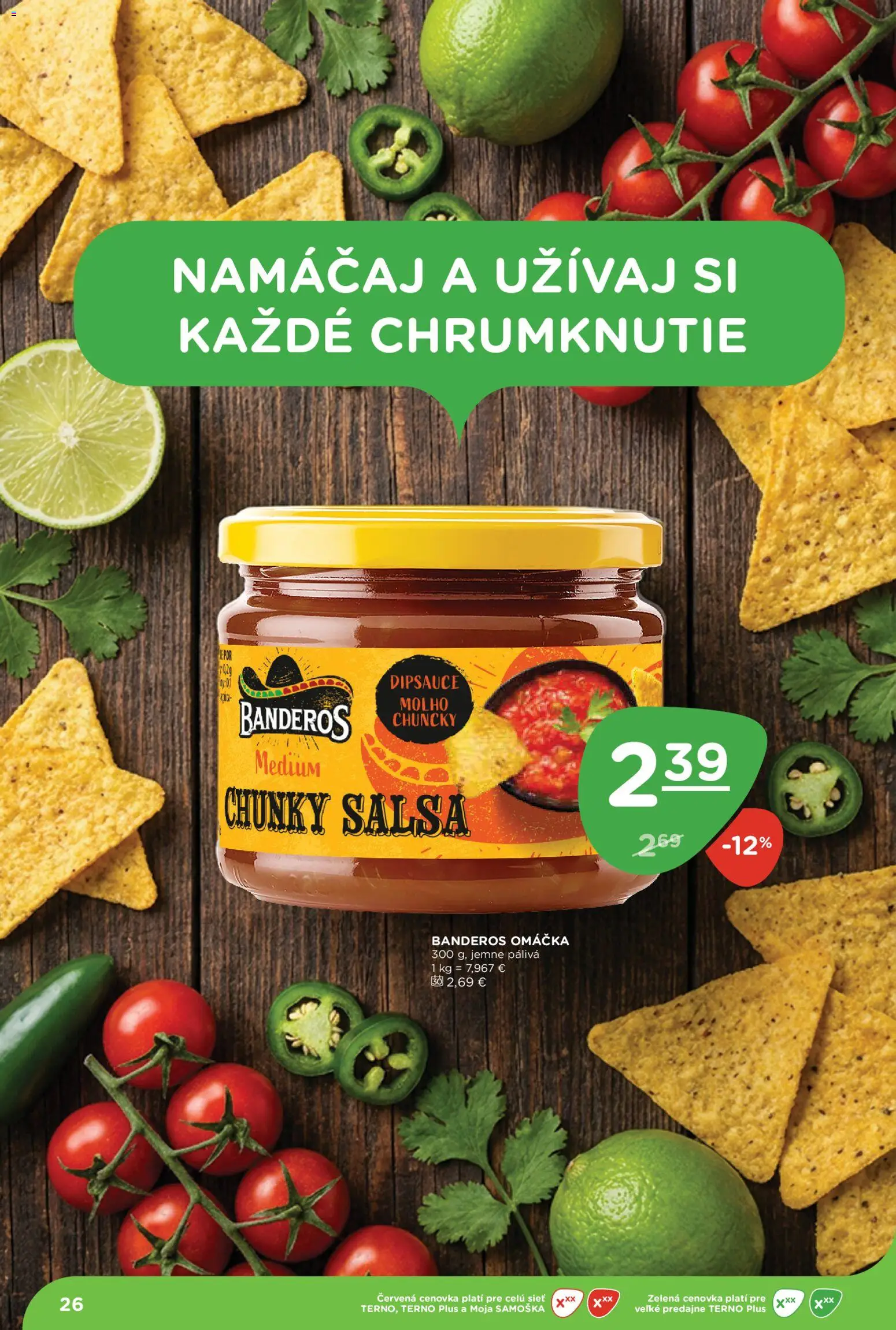 Nové Terno akcie – leták je platný od 16.07.2026 | Strana: 26 | Produkty: Pór, Omáčka