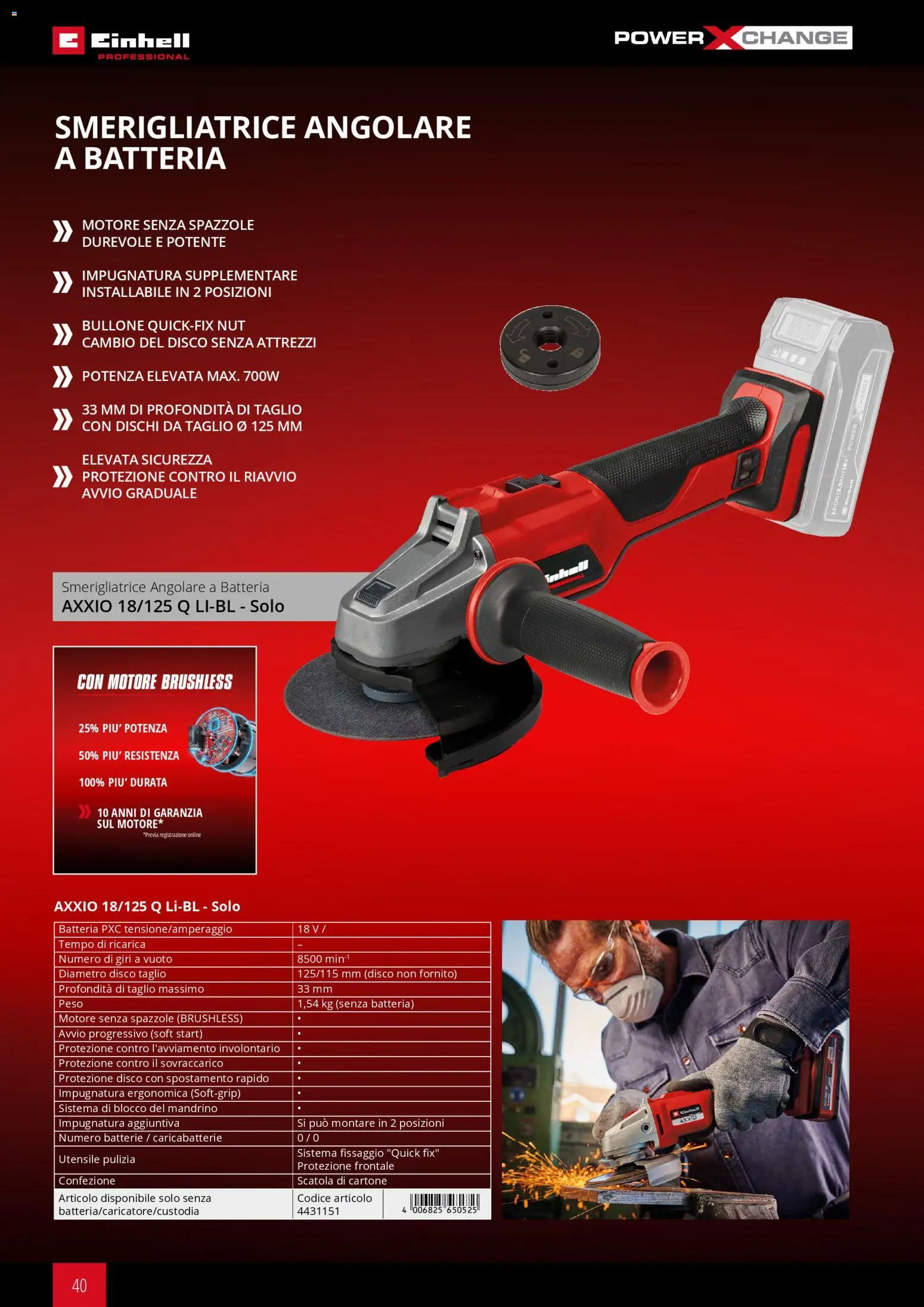Volantino Einhell del 17.03.2026 | Pagina: 42 | Prodotti: Disco, Smerigliatrice, Scatola, Batteria