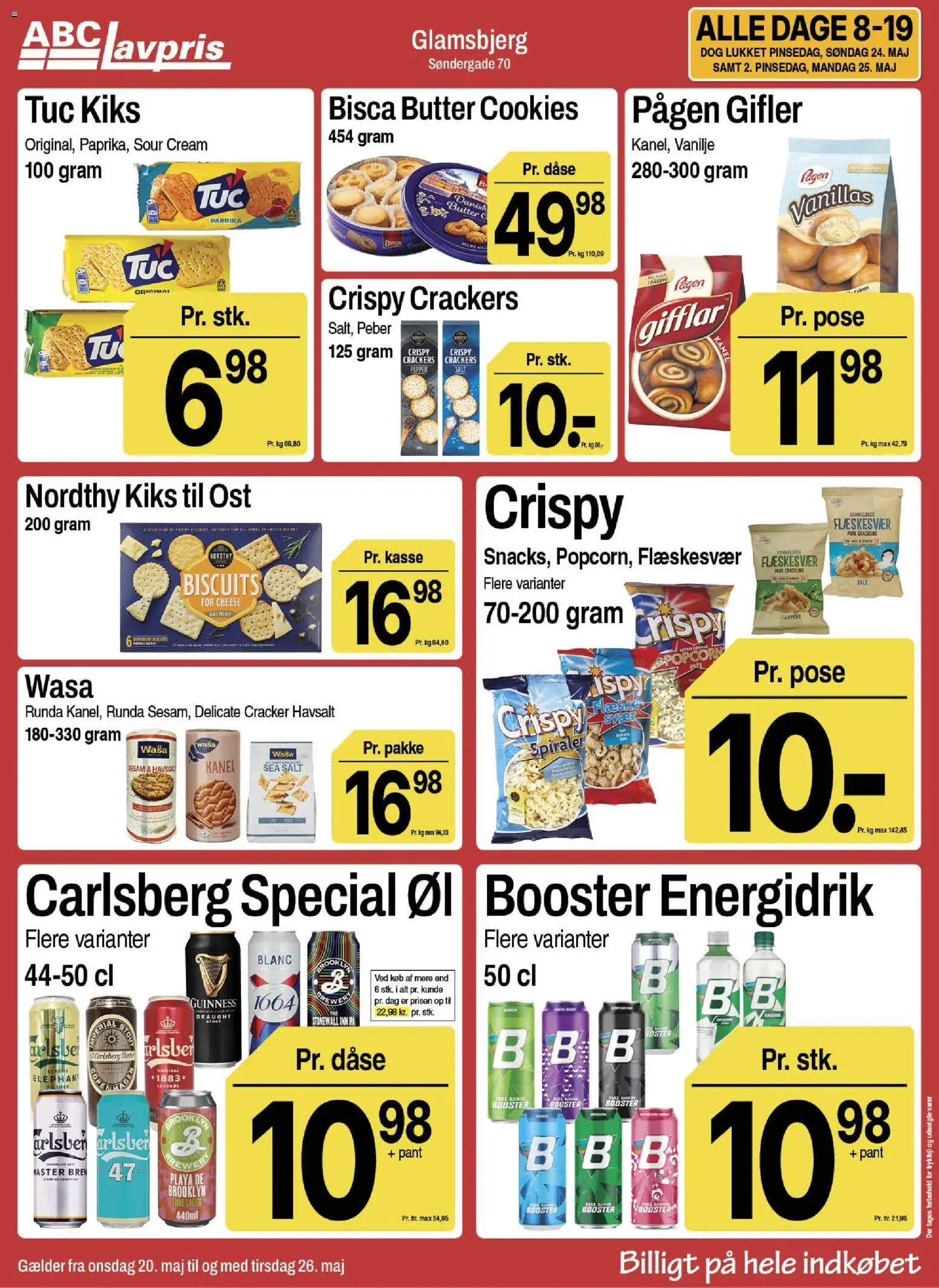 Abc Lavpris tilbudsavis – gyldig fra 20.05.2026 | Side: 12 | Produkter: Øl, Kanel, Cookies, Peber