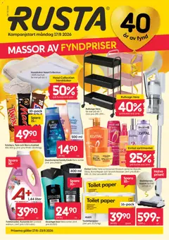 Rusta erbjudanden - Förhandsvisning av reklamblad från butik Rusta aktuell från 17/08/2026
