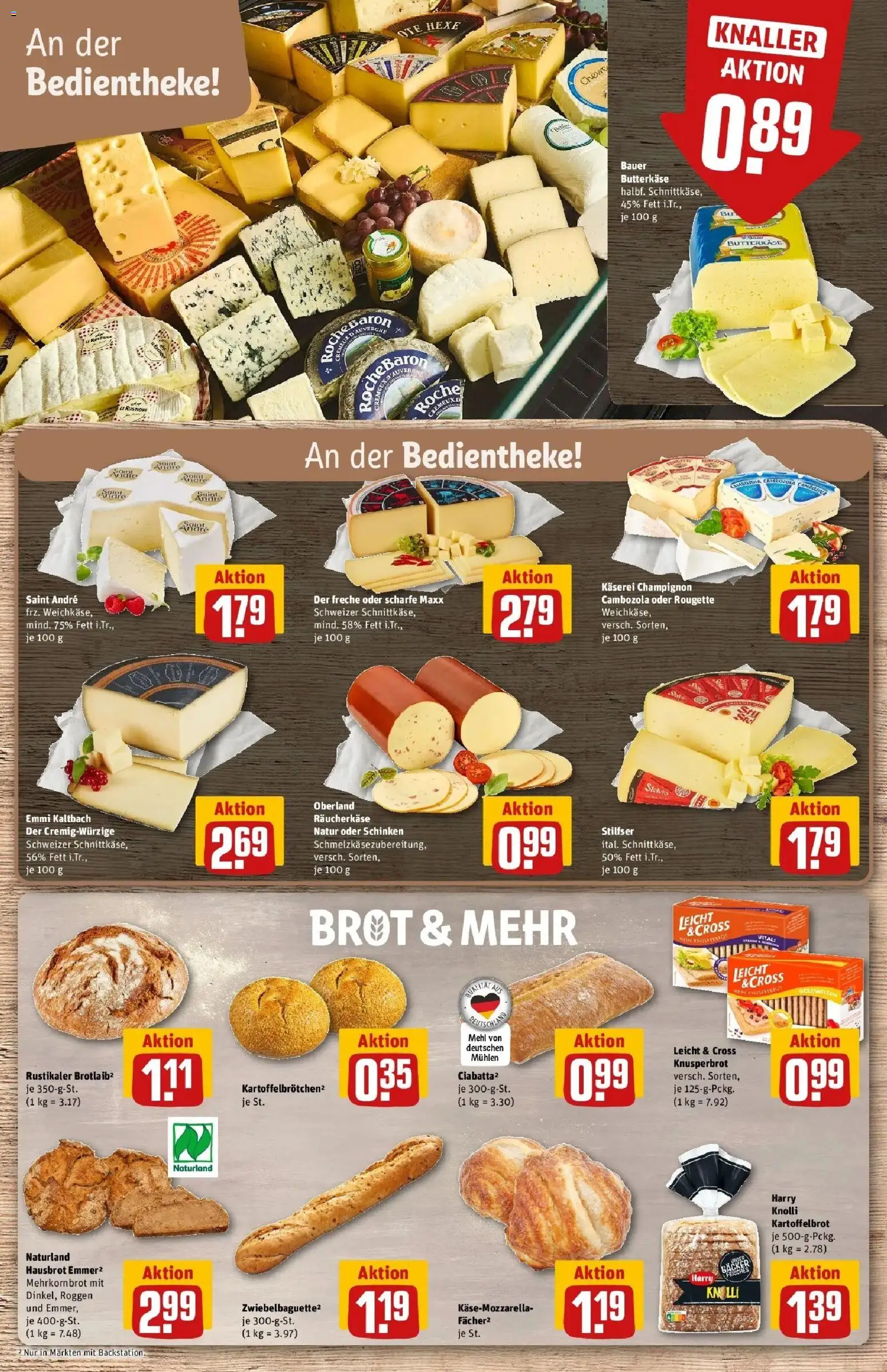 Rewe Prospekt Asslar – gültig ab 17.05.2026 | Seite: 15 | Produkte: Mehl, Baguette, Brot, Schinken