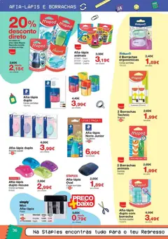 Pré-visualização Staples Regresso às Aulas 2026 válido de 17/08/2026 | Página: 36 | Produtos: Mouse, Coelho