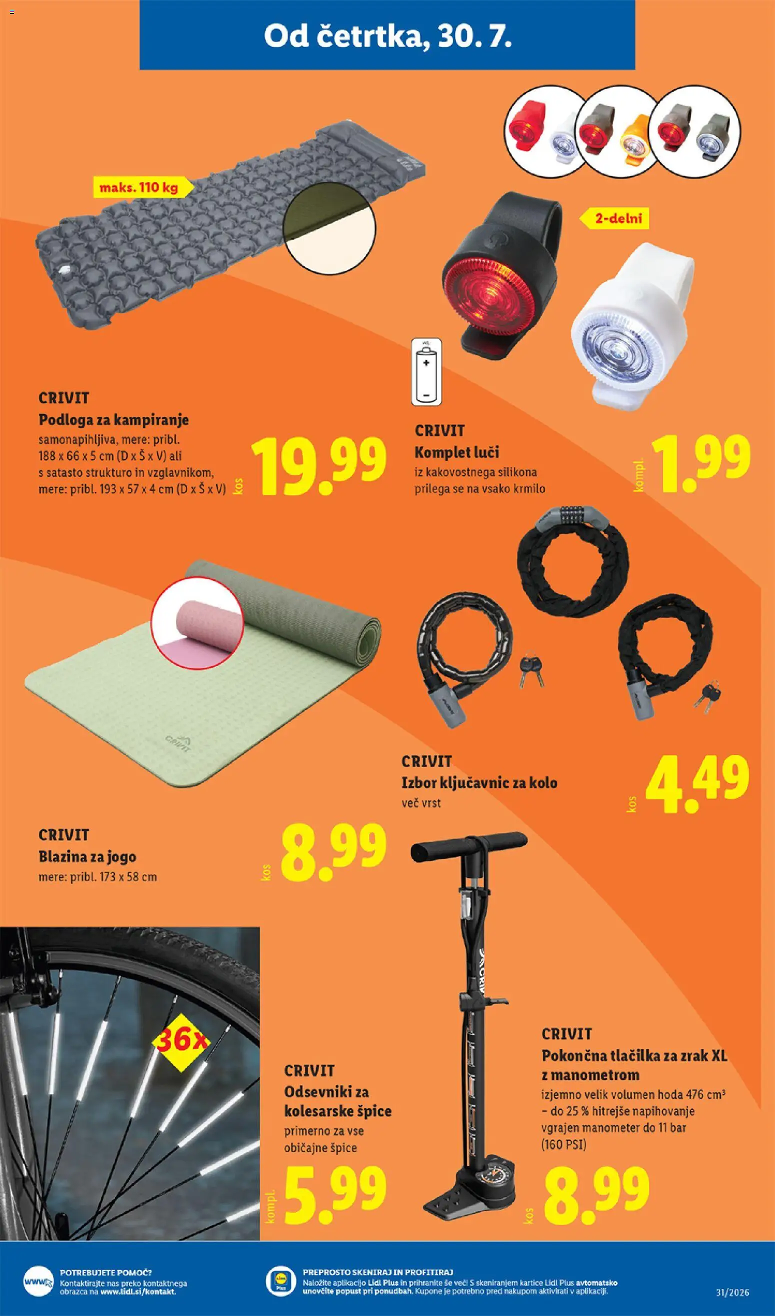 Novi Lidl katalog ponudbe – veljaven od 30.07.2026 | Stran: 31 | Izdelki: Blazina, Podloga
