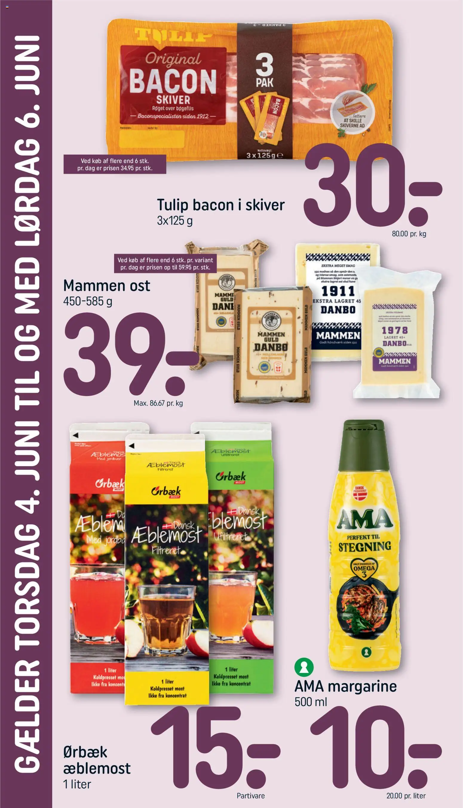 Rema 1000 tilbudsavis – gyldig fra 31.05.2026 | Side: 26 | Produkter: Ost, Juice, Margarine, Bacon