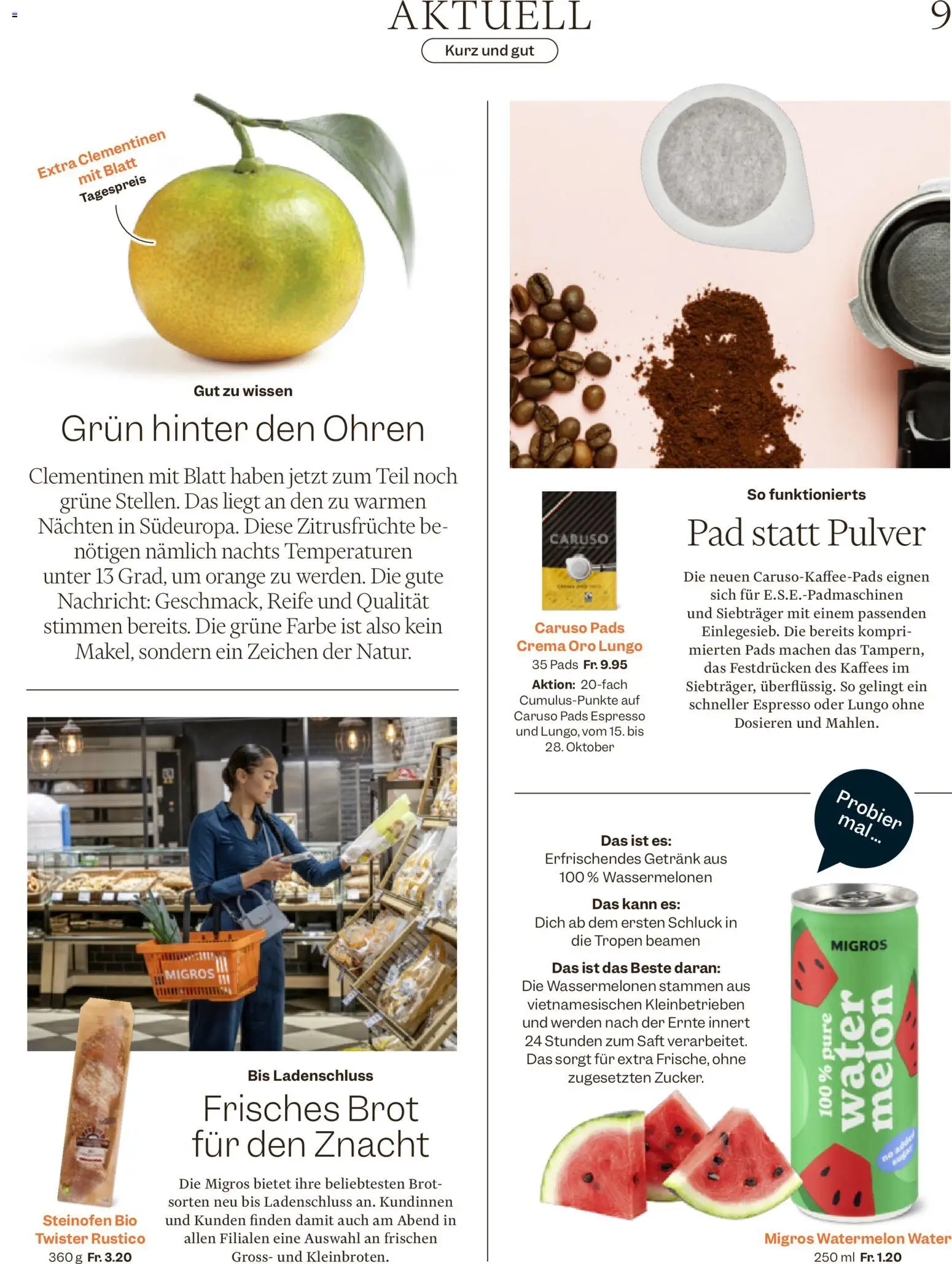 Migros aktionen Magazine – gültig ab 14.10.2026 | Seite: 9
