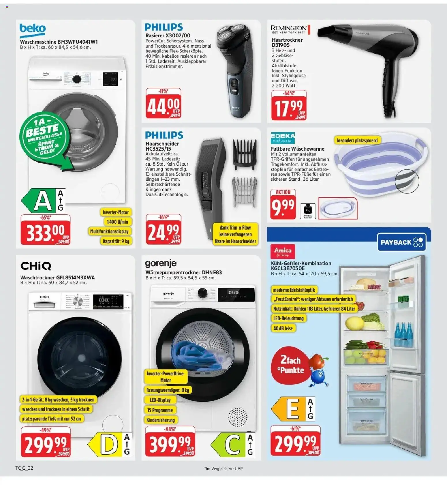 Edeka Prospekt Horb Am Neckar (ab 10.08.2026) » Angebote Online | Seite: 55 | Produkte: Philips, Rasierer, Öl, Waschtrockner