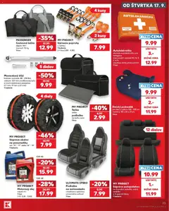 Kaufland leták platný od 17.09.2026 | Strana: 73 | Produkty: Olej, Cestovná taška, Autolekárnička, Taška