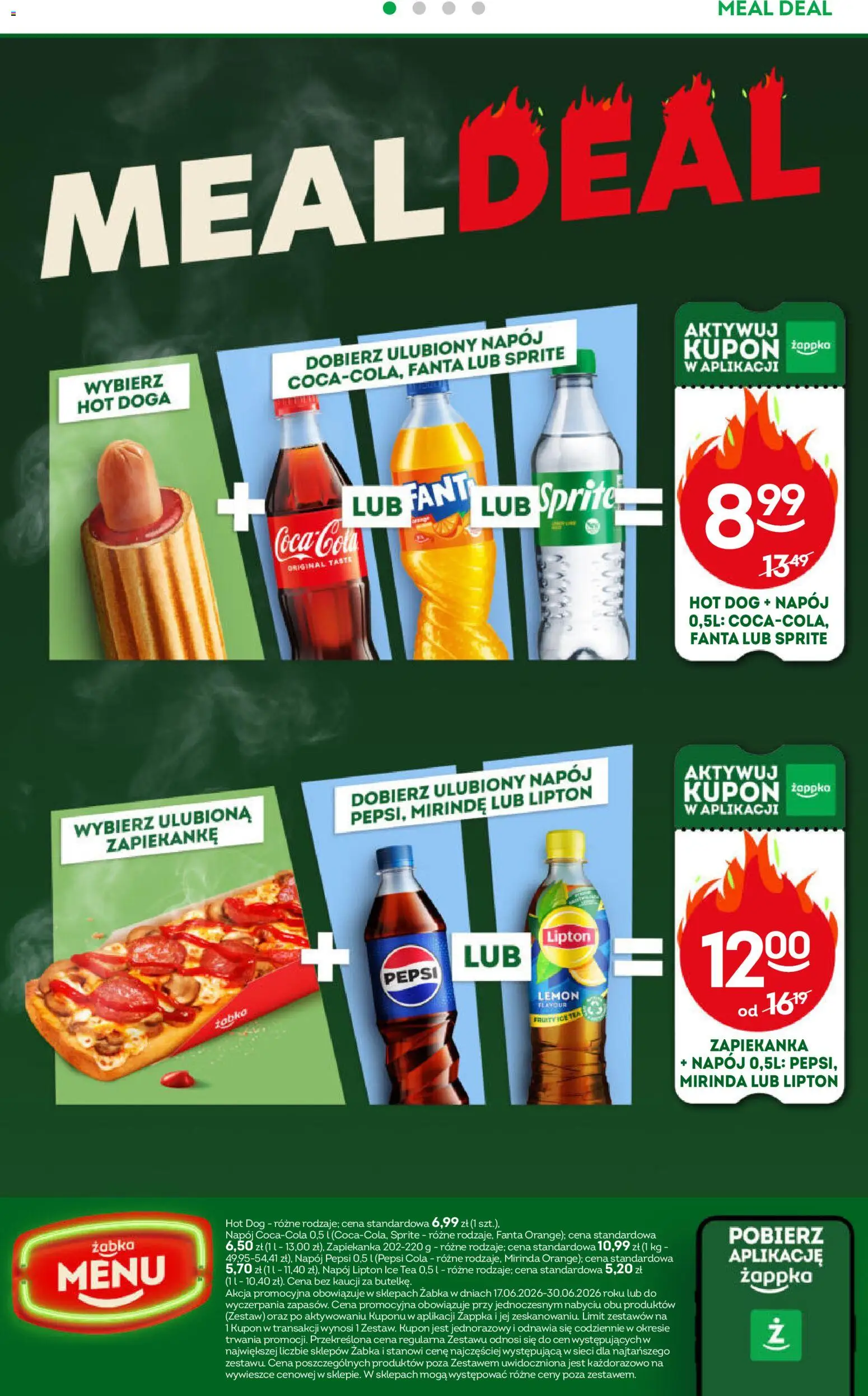 Żabka gazetka od 17.06.2026 | Strona: 72 | Produkty: Ice Tea, Zapiekanka, Pepsi, Sprite