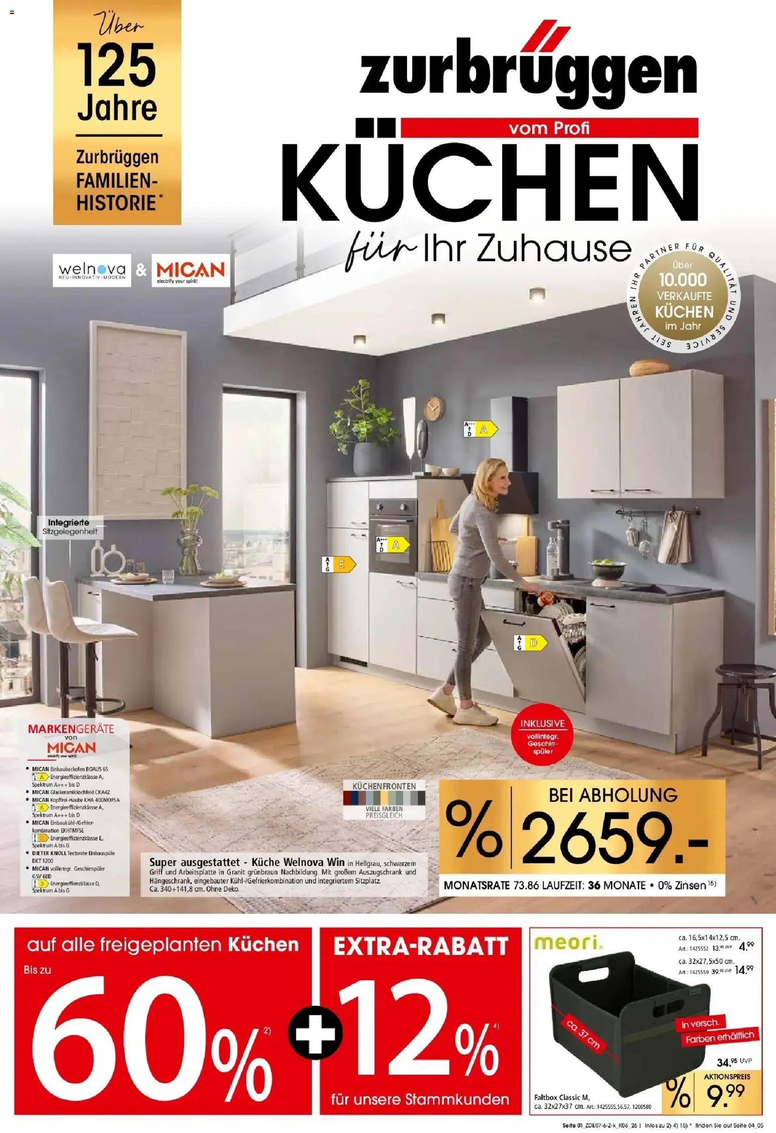 Zurbrüggen Küchen für ihr Zuhause Unna – gültig ab 25.07.2026 | Seite: 1 | Produkte: Geschirrspüler, Küche, Kuchen