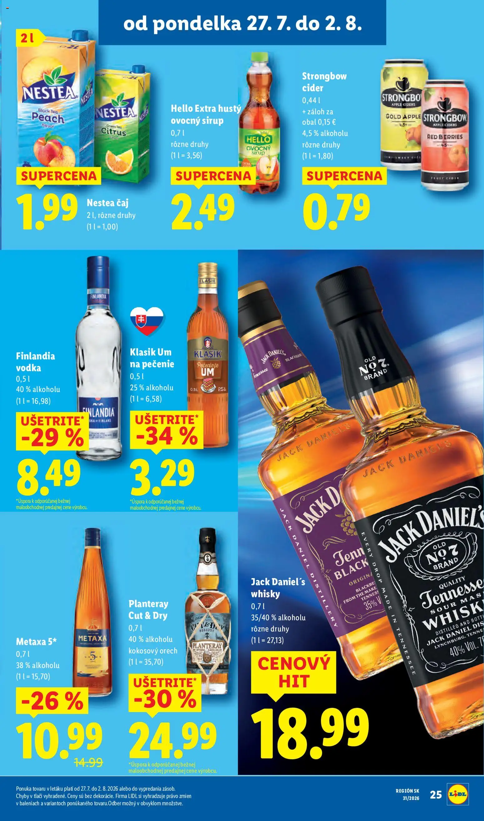 Nové Lidl akcie – leták je platný od 27.07.2026 | Strana: 35 | Produkty: Kokosový orech, Apple, Vodka, Jack Daniel's