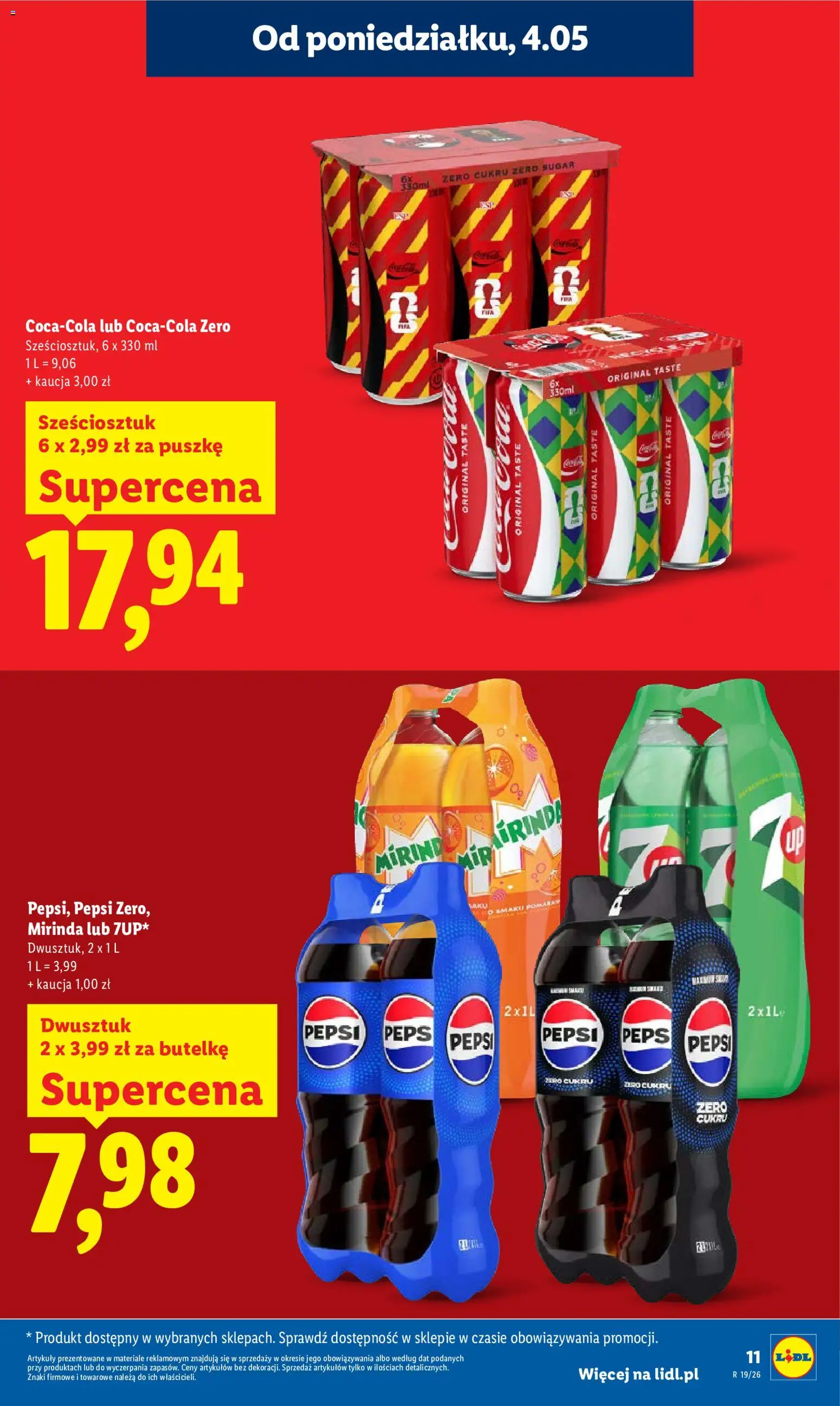 Lidl Polsko leták od 04.05.2026 | Strana: 11 | Produkty: Pepsi, Mirinda