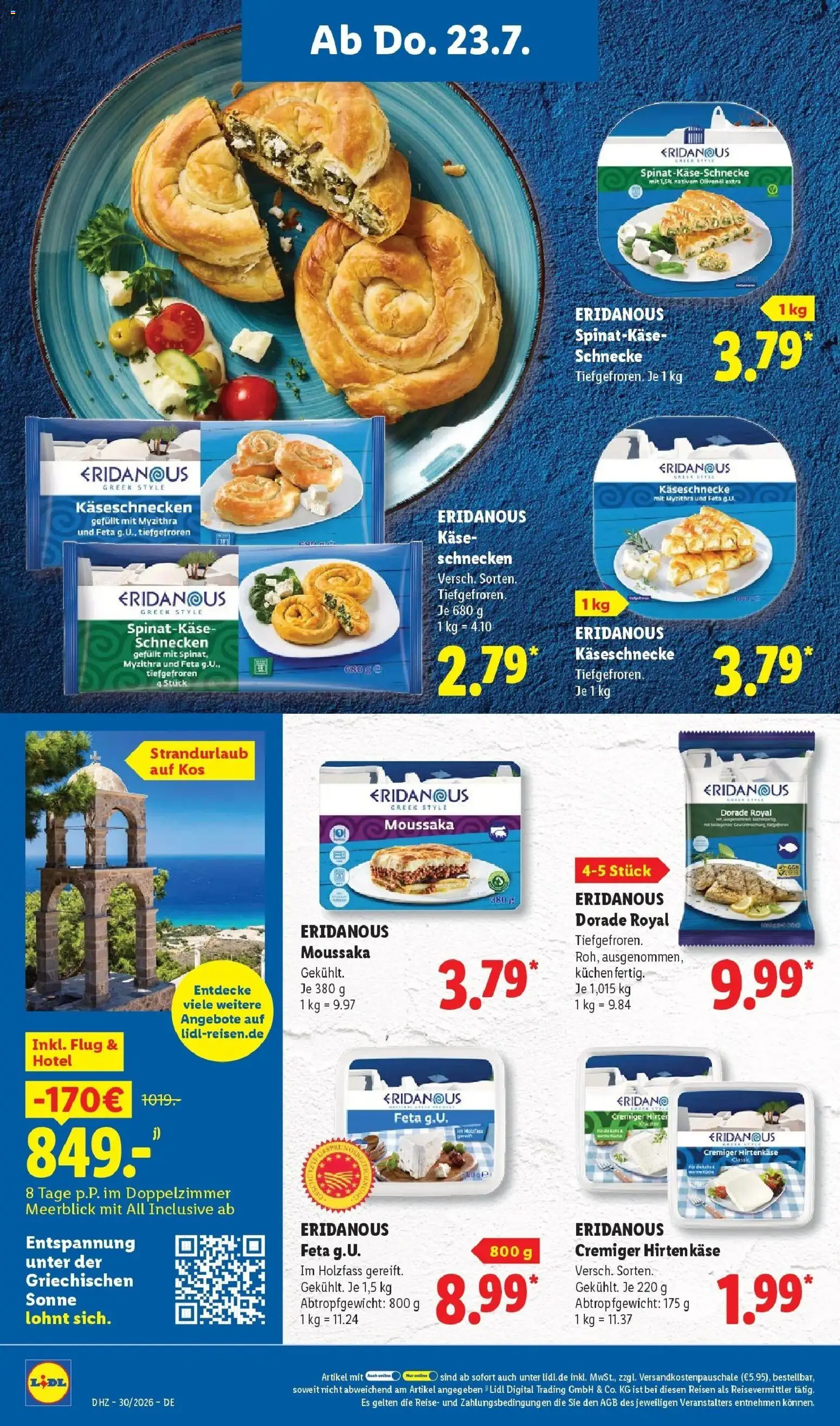 Lidl Prospekt Emlichheim – gültig ab 20.07.2026 | Seite: 56 | Produkte: Dorade, Feta, Käse, Kuchen