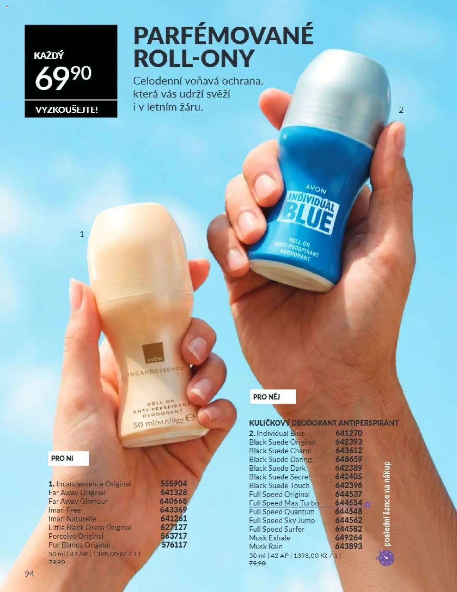 Avon Katalog 08/2026 od 01.08.2026 | Strana: 94 | Produkty: Deodorant, Antiperspirant