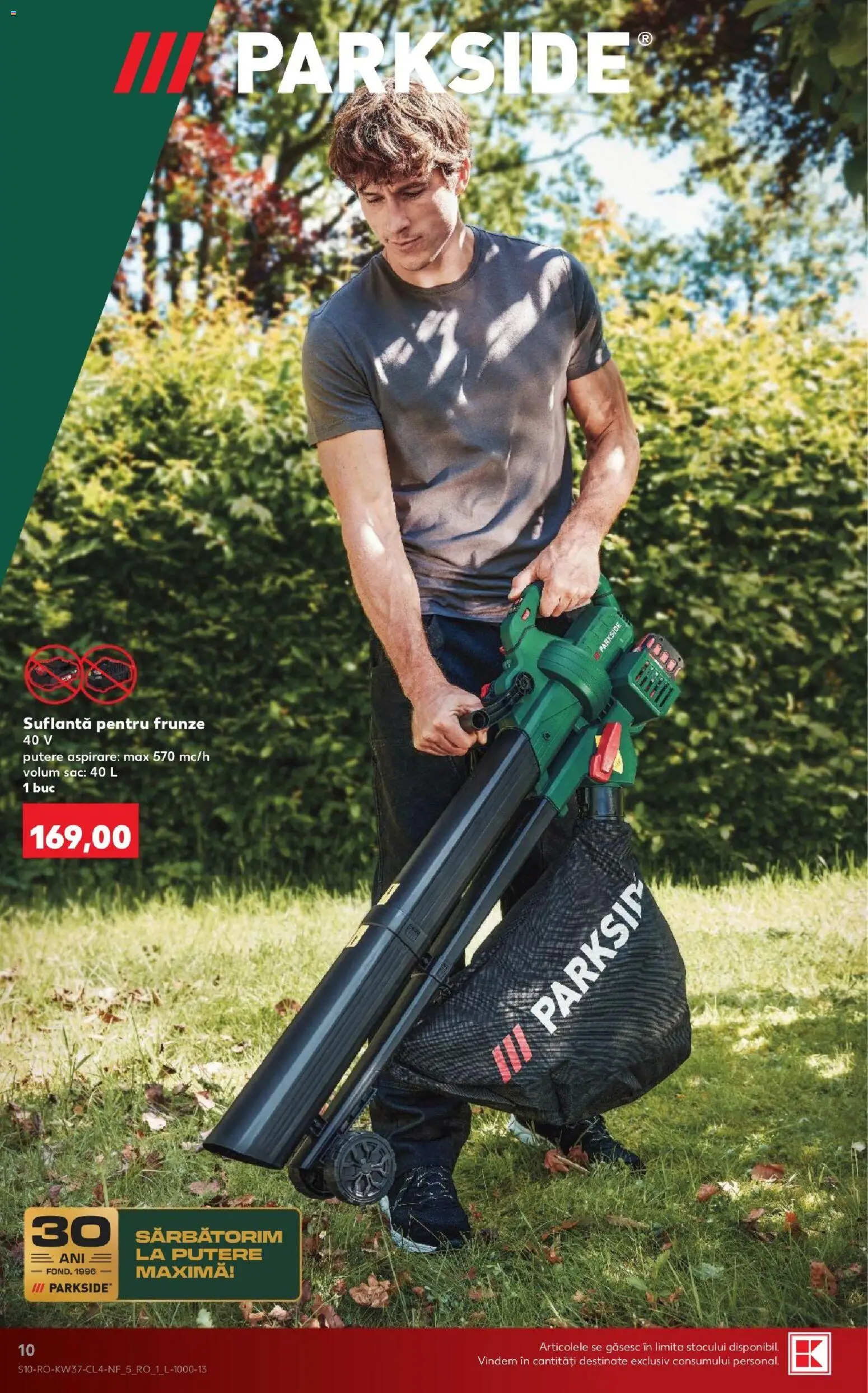Noul catalog Kaufland – valabil de la 09.09.2026 | Pagină: 10 | Produse: Suflantă, Parkside, Sac