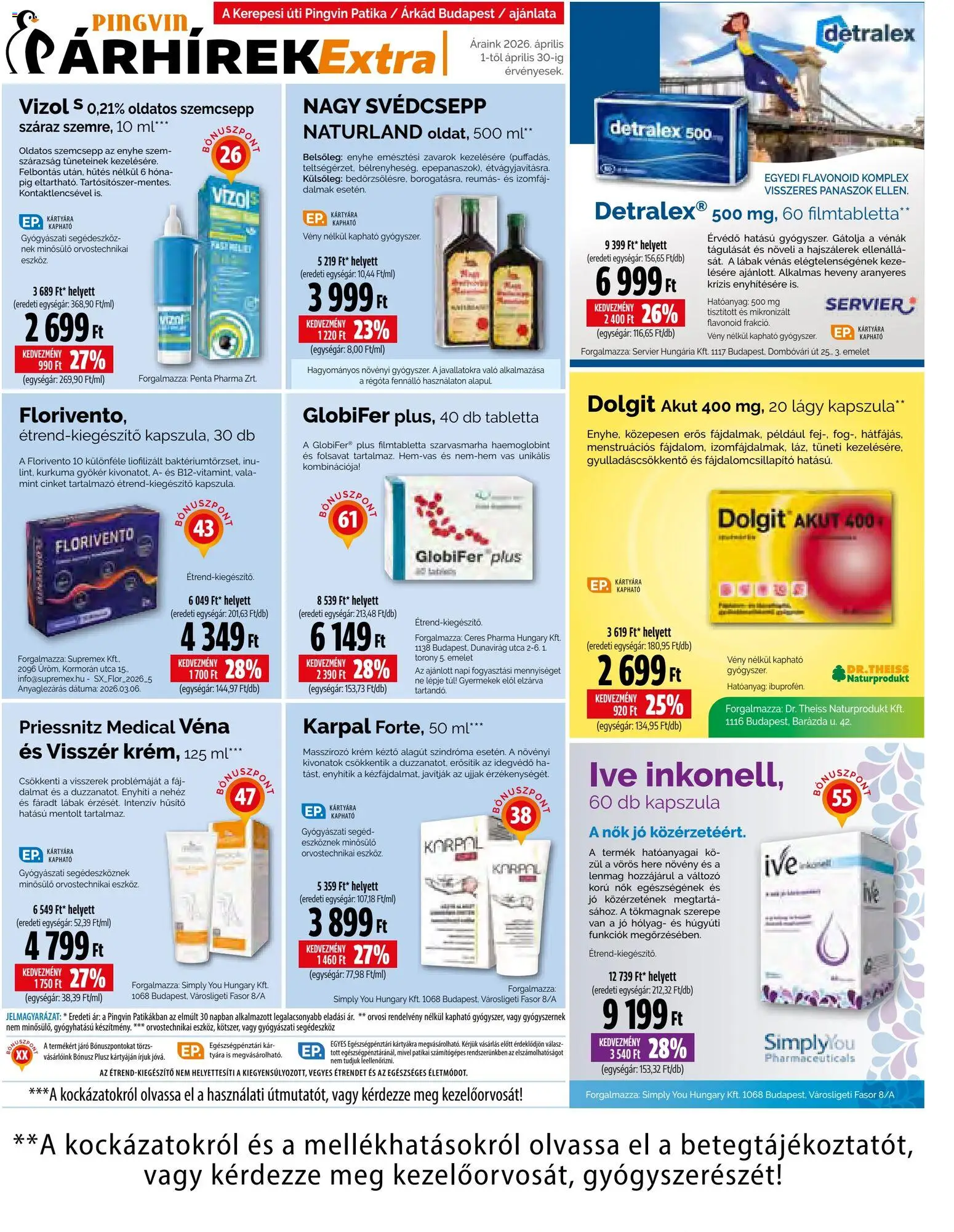 Pingvin Patika akciós ujság - amely érvényes a következő dátumtól: 01.04.2026 | Oldal: 7 | Termékek: Kurkuma
