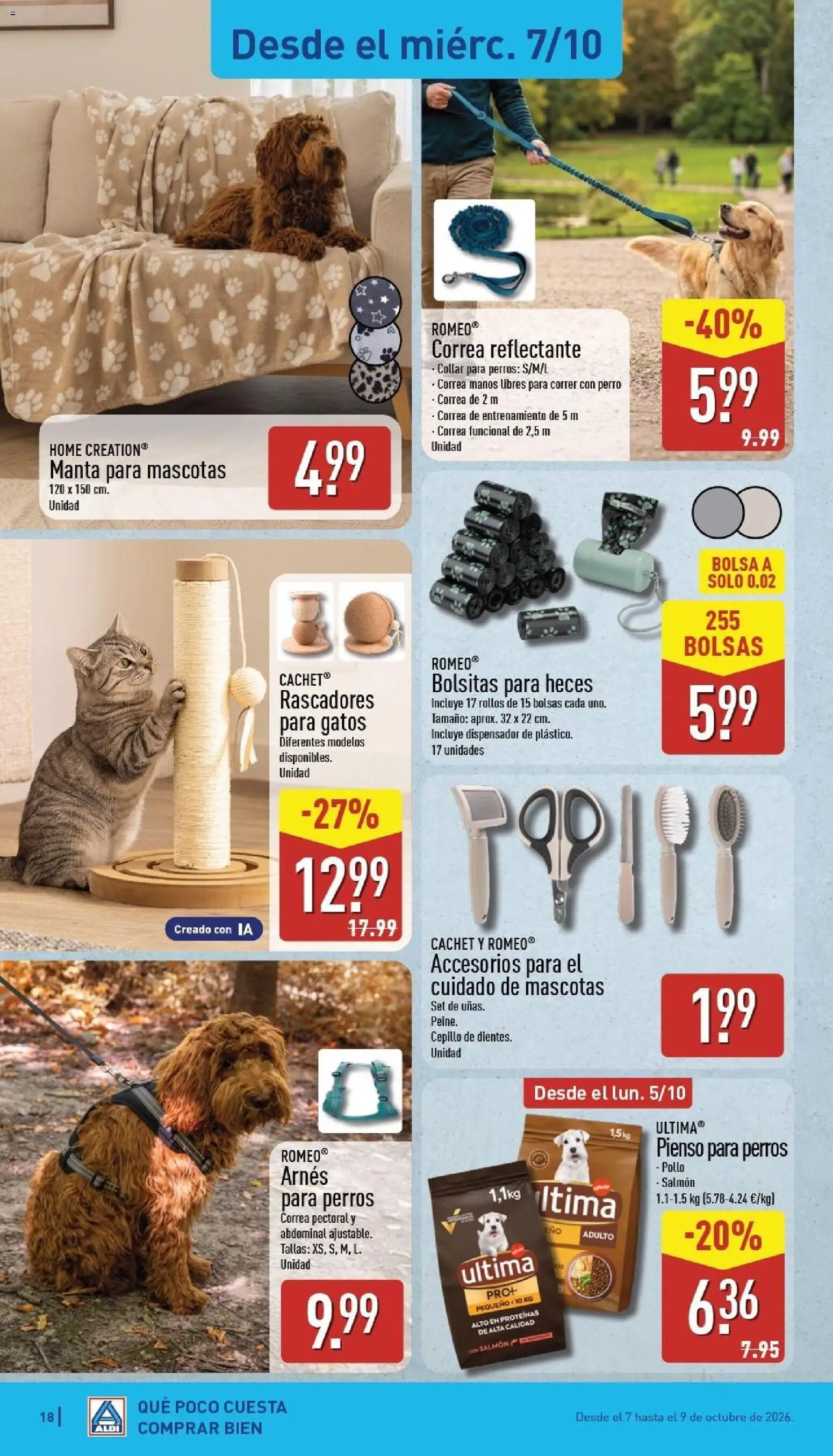 Aldi folleto Baleares │ válido desde el 05/10/2026 | Página: 18 | Productos: Cepillo, Manta, Bolsa, Pienso