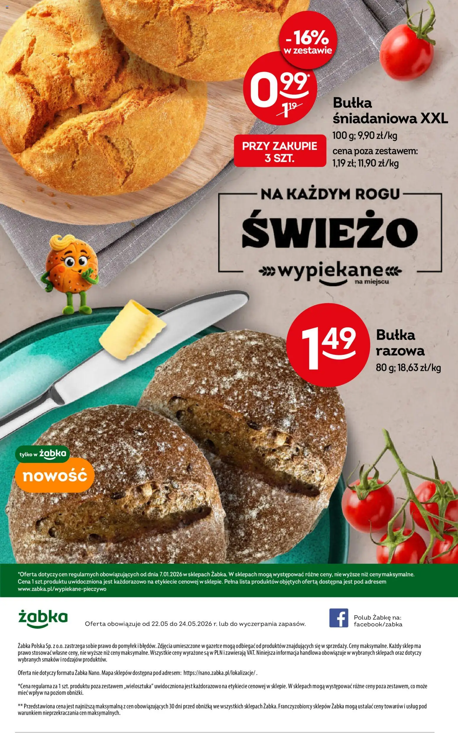 Żabka gazetka - Weekendowe promocje od 22.05.2026 | Strona: 8 | Produkty: Bułka
