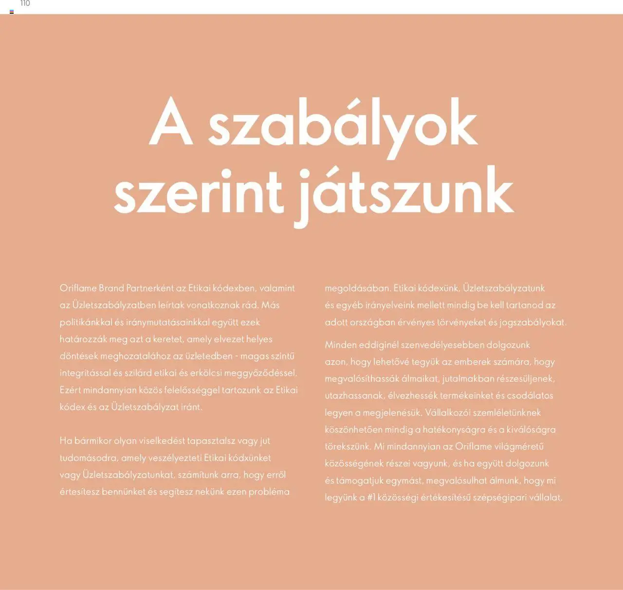 Oriflame akciós ujság - amely érvényes a következő dátumtól: 2024.04.28. | Oldal: 110