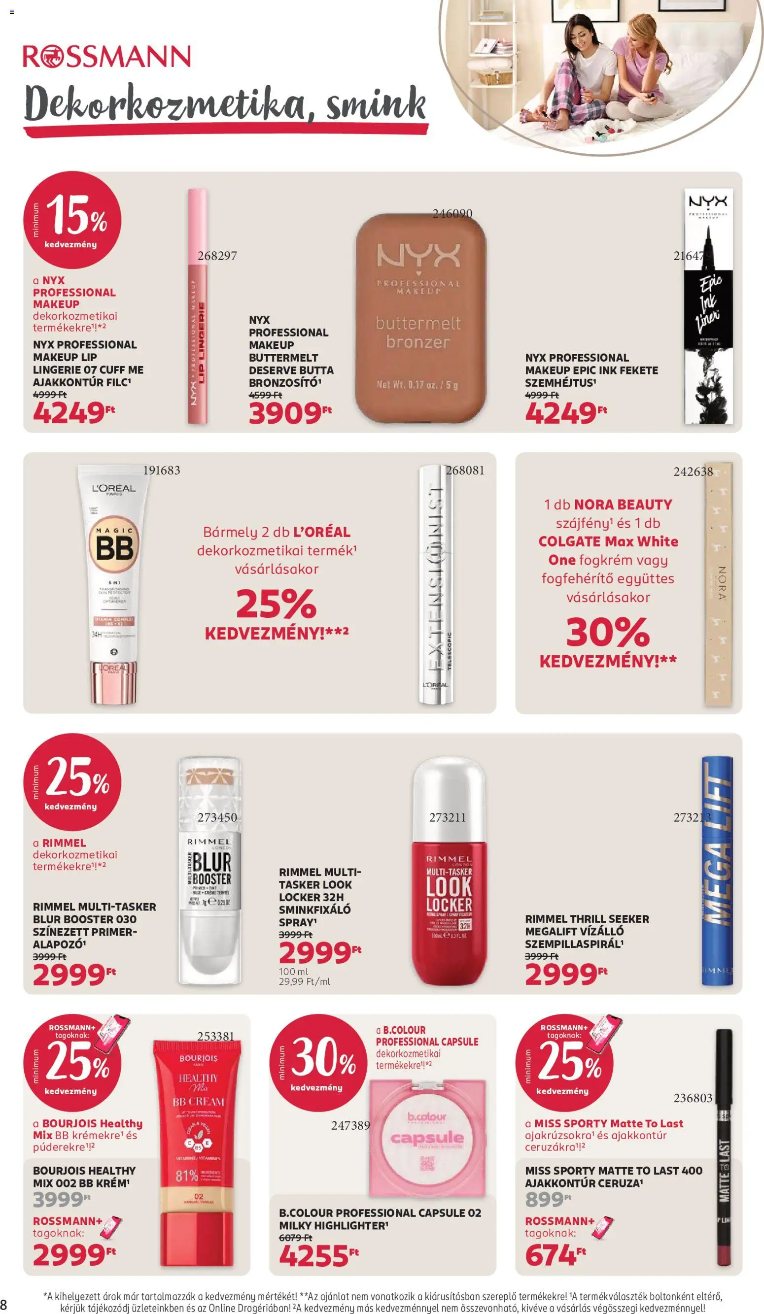 Rossmann akciós ujság - amely érvényes a következő dátumtól: 2026.09.21. | Oldal: 10 | Termékek: Colgate, Vitamin, Bourjois, Fogkrém