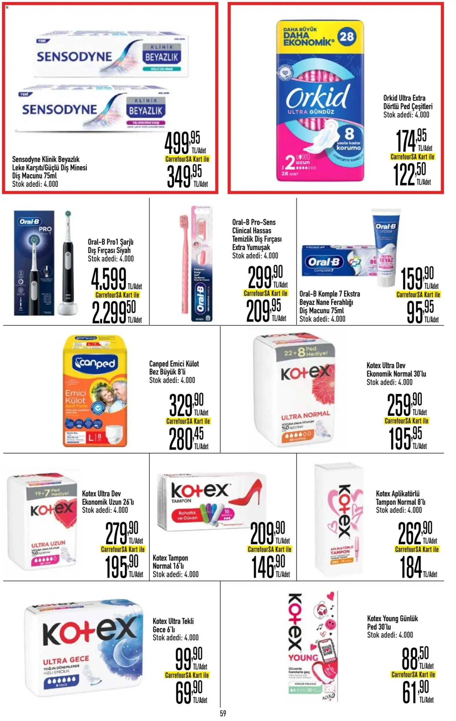 CarrefourSA Katalog - 11.06.2026 tarihinden itibaren geçerlidir | Sayfa: 60 | Ürünler: Diş macunu, Diş fırçası, Külot, Nane