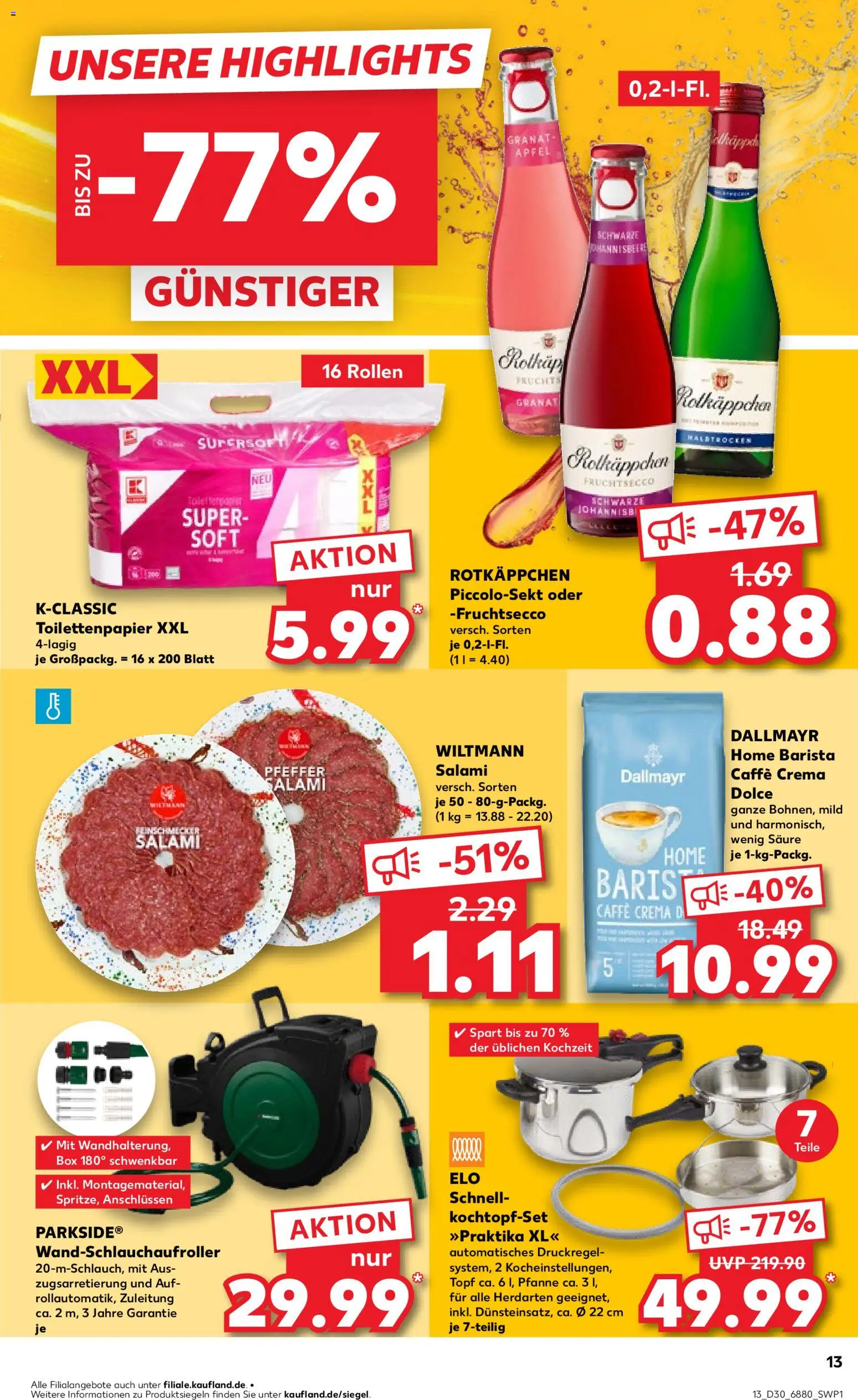 Kaufland Prospekt Völklingen – gültig ab 23.07.2026 | Seite: 13 | Produkte: Box, Äpfel, Salami, Toilettenpapier