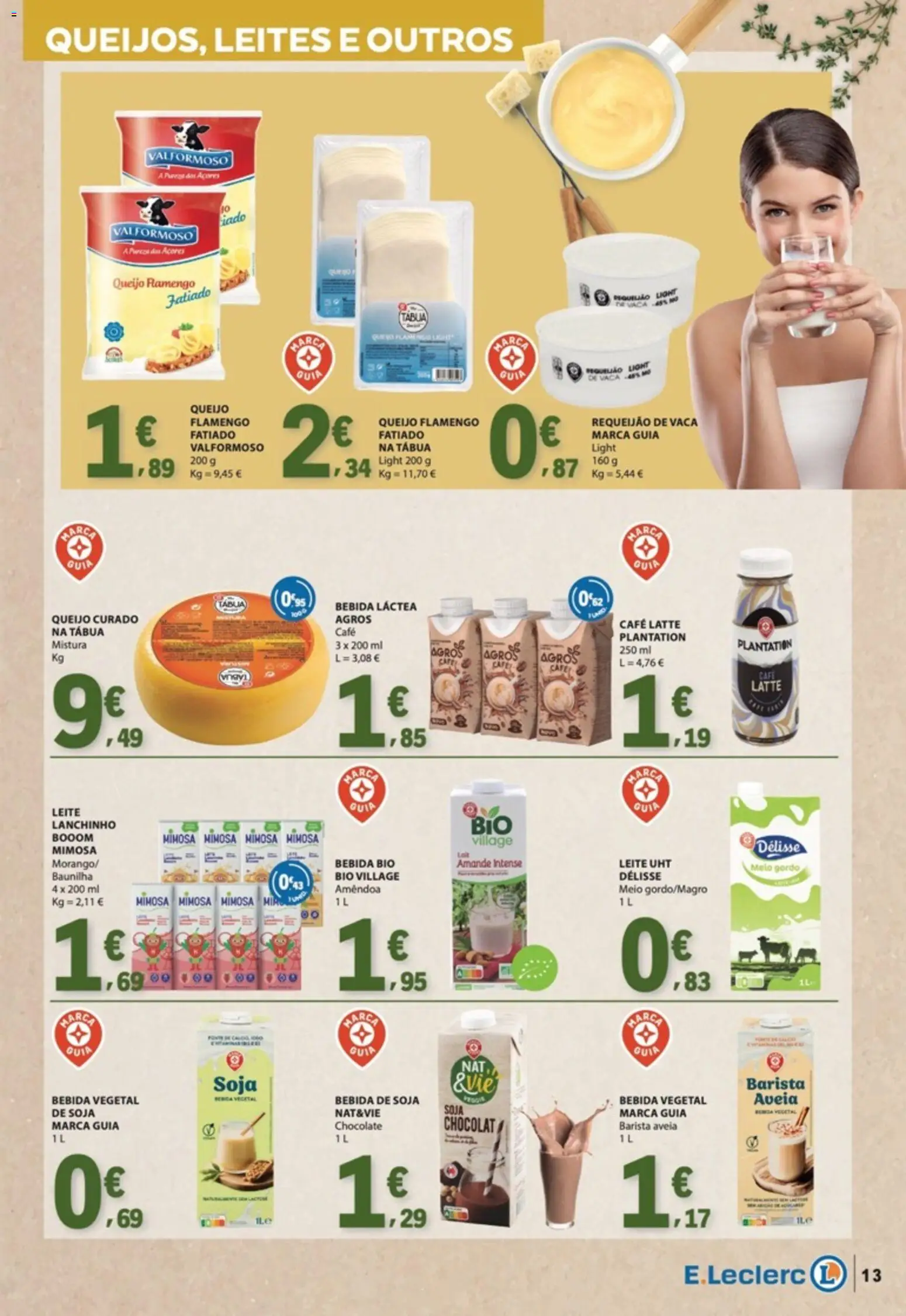 E.Leclerc folheto Bebidas Quentes │ válido de 27/10/2026 | Página: 13 | Produtos: Soja, Baunilha, Requeijão, Chocolate