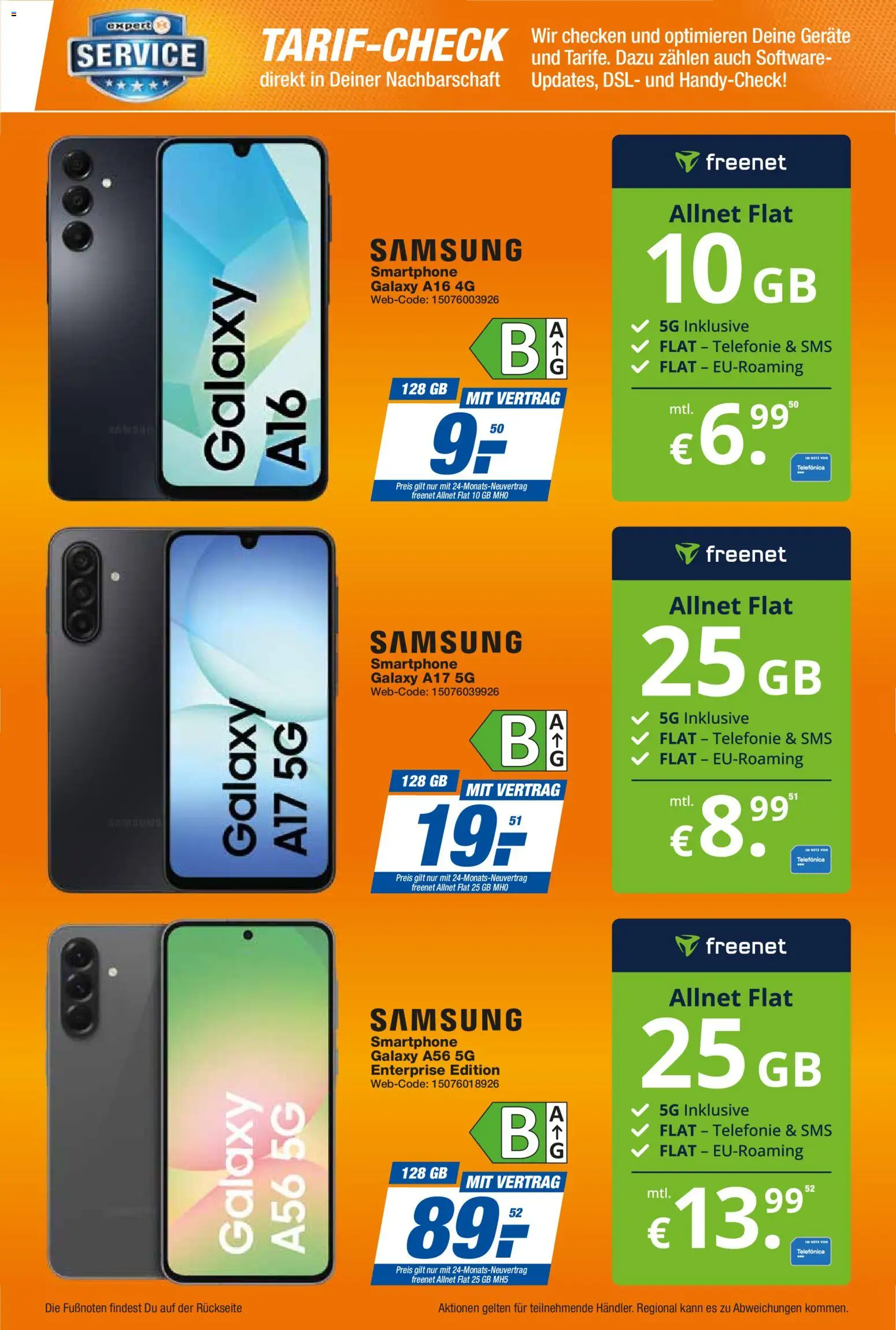 Expert Telekommunikations-Highlights im September – gültig ab 01.09.2026 | Seite: 25 | Produkte: Samsung, Smartphone
