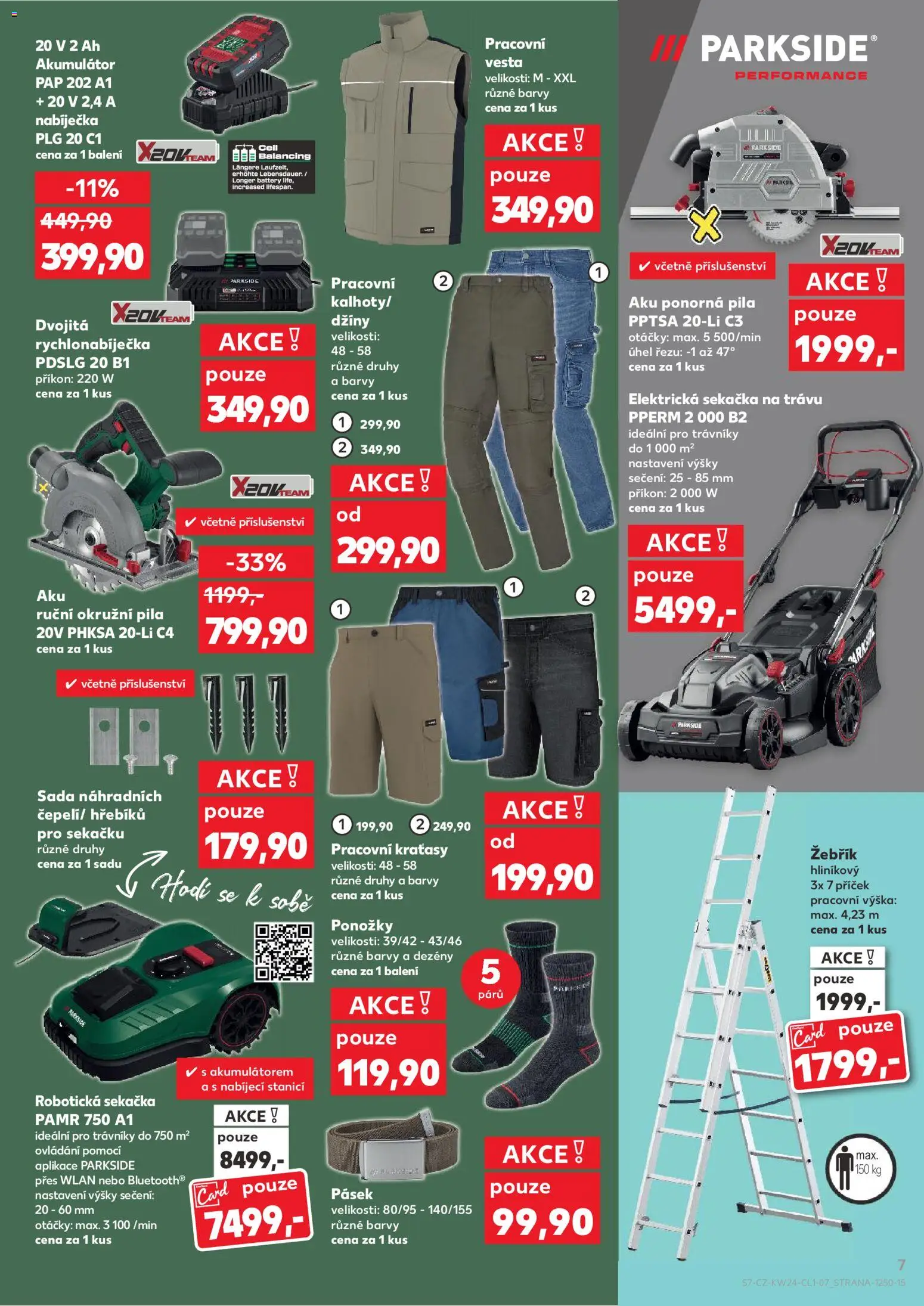 Kaufland leták - Praha 8 od 10.06.2026 | Strana: 7 | Produkty: Žebřík, Vesta, Ponorná pila, Sekačka