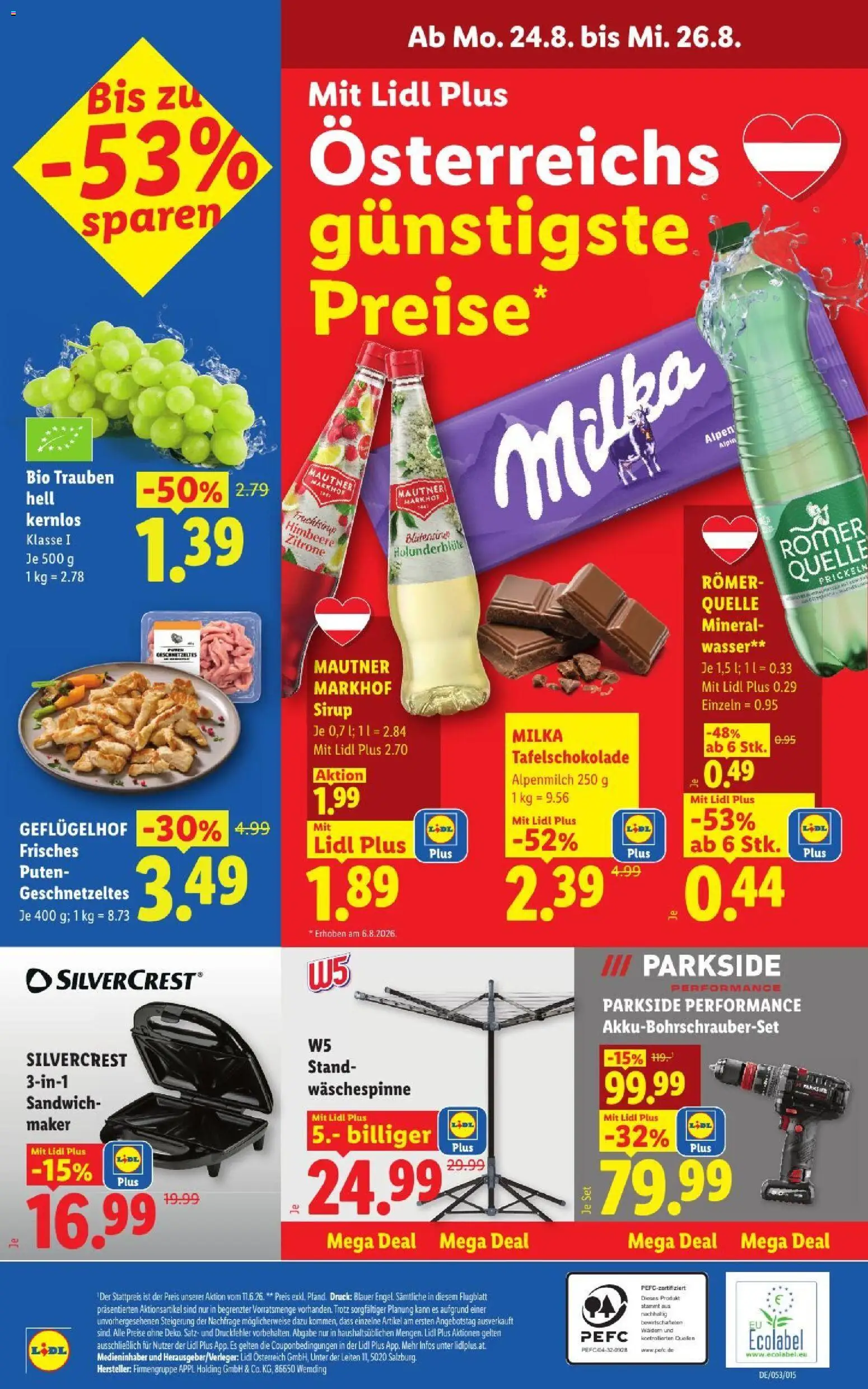 Lidl - Flugblatt gültig ab 20.08.2026 | Seite: 31 | Produkte: Wasser, Zitrone, Himbeere, Mineralwasser
