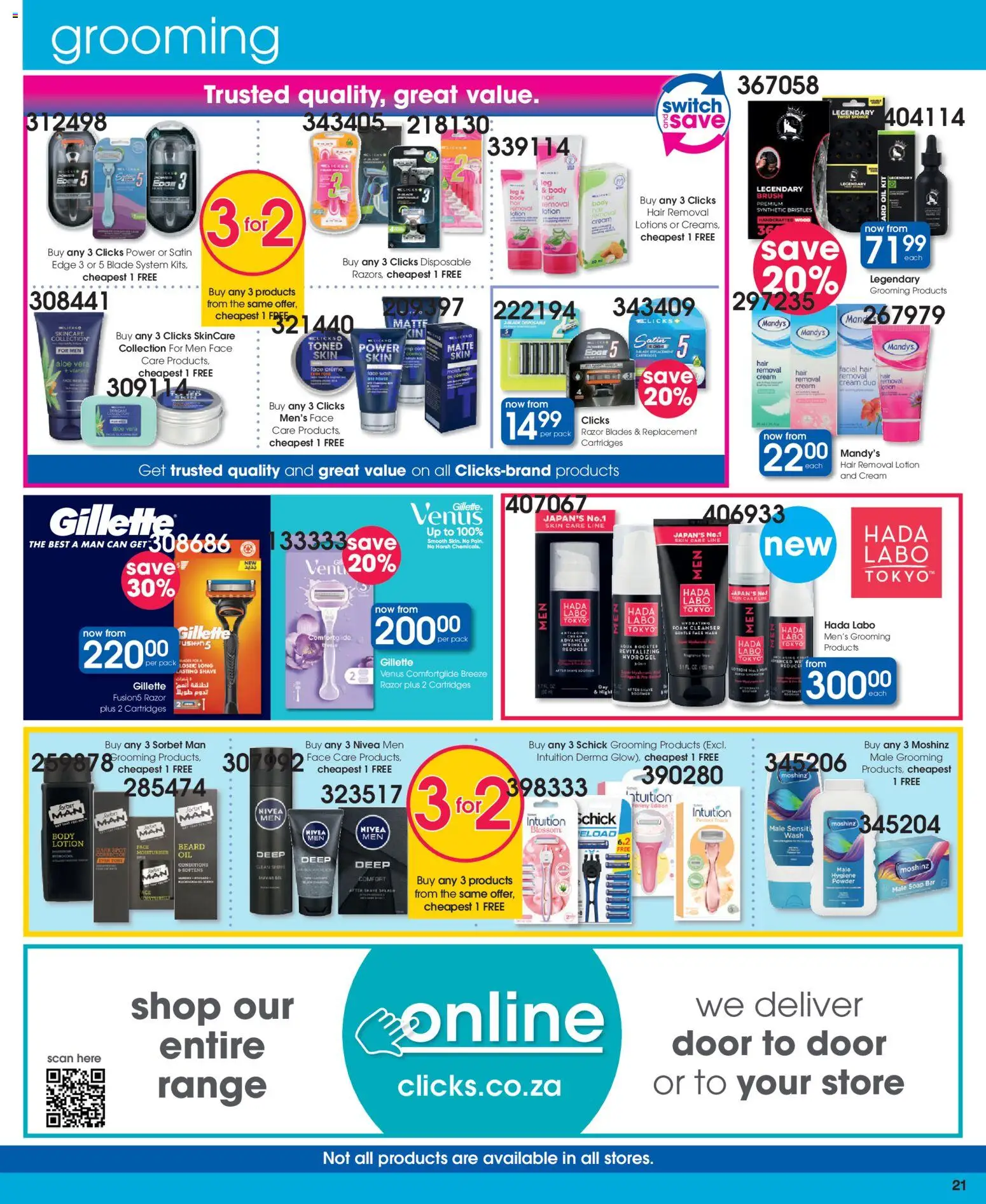 New Clicks catalogue – valid from 21.05.2026 | Page: 21 | Products: Oil, Switch, Cream, Foam