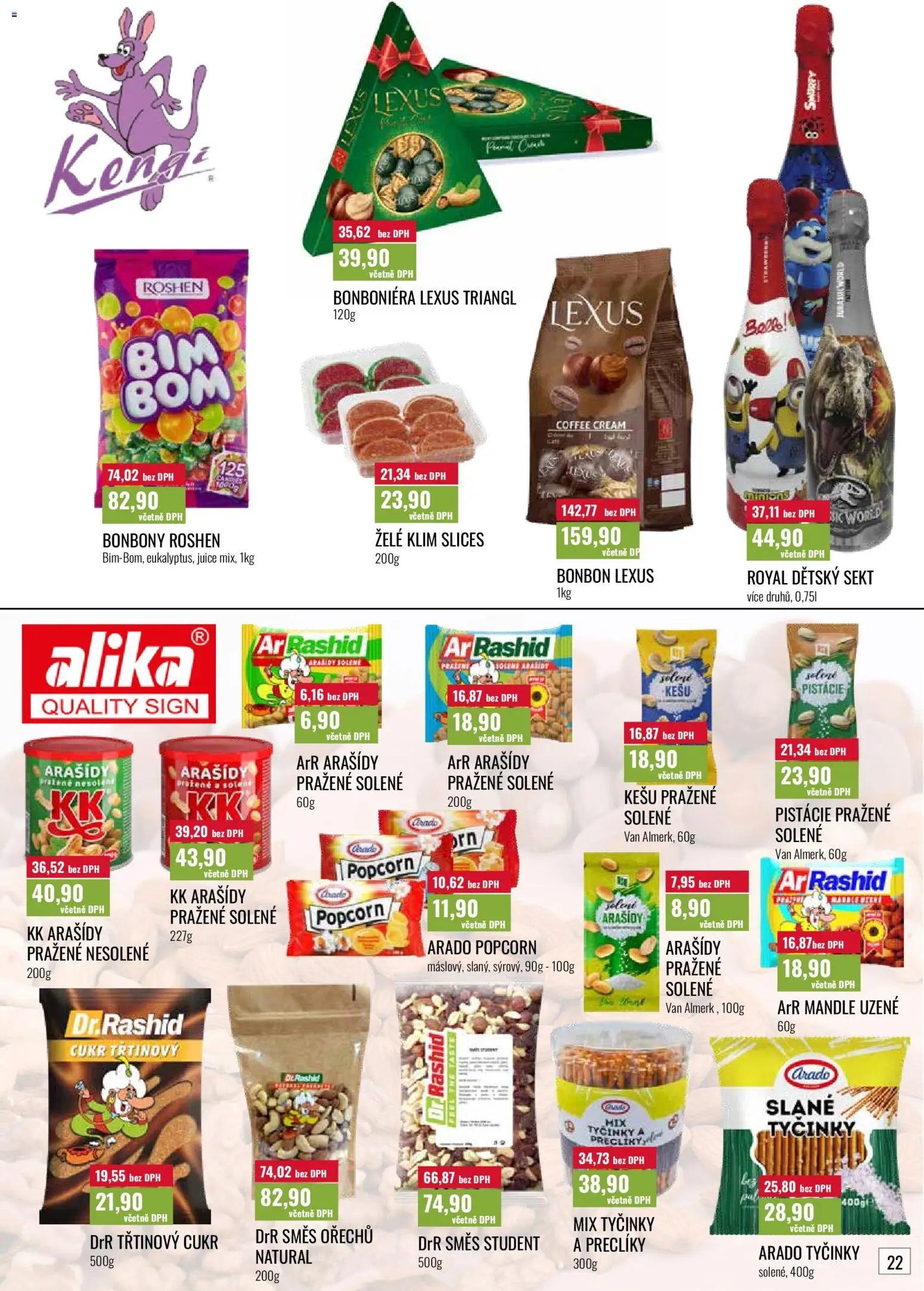 Ratio leták od 01.05.2026 | Strana: 23 | Produkty: Třtinový cukr, Bonbóny, Arašídy, Popcorn