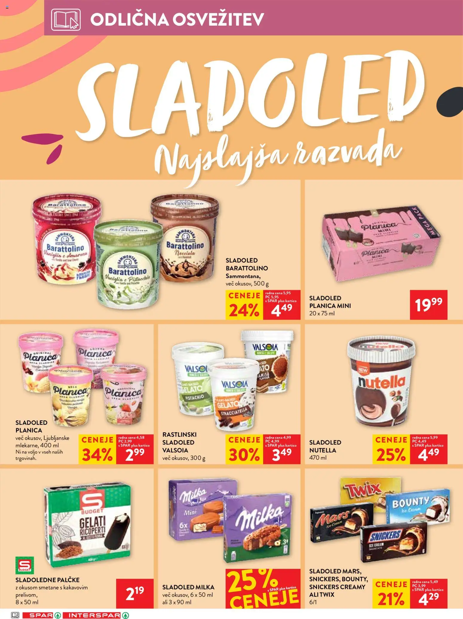 Novi Spar katalog ponudbe – veljaven od 13.05.2026 | Stran: 6 | Izdelki: Sladoled