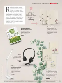 Maximarktr Mein Zuhause Magazin ab 07.04.2026 gültig | Seite: 31 | Produkte: Notizbuch, Kopfhörer, Tisch