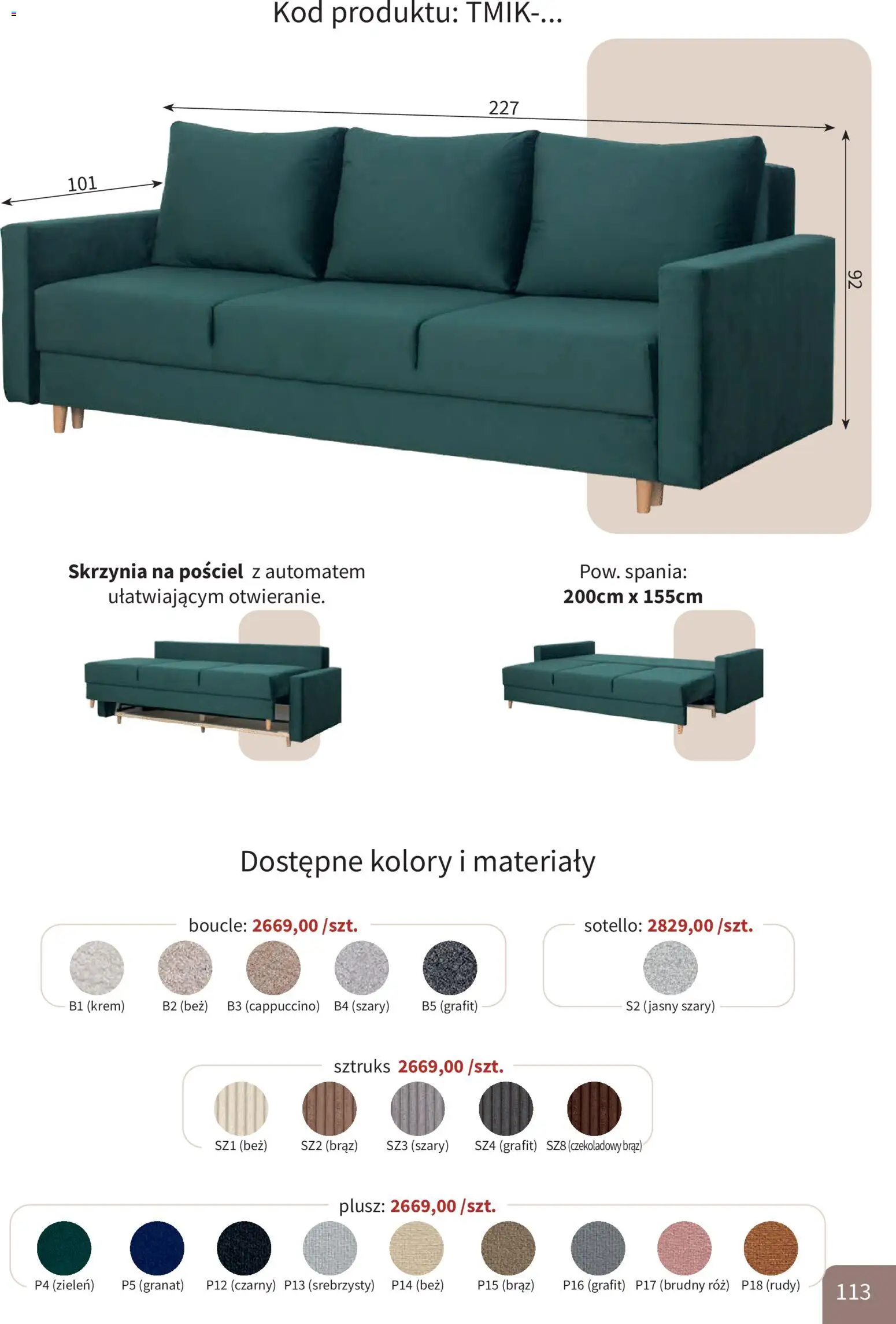 Bodzio Katalog od 01.08.2026 | Strona: 113 | Produkty: Pościel, Cappuccino, Róż, Krem