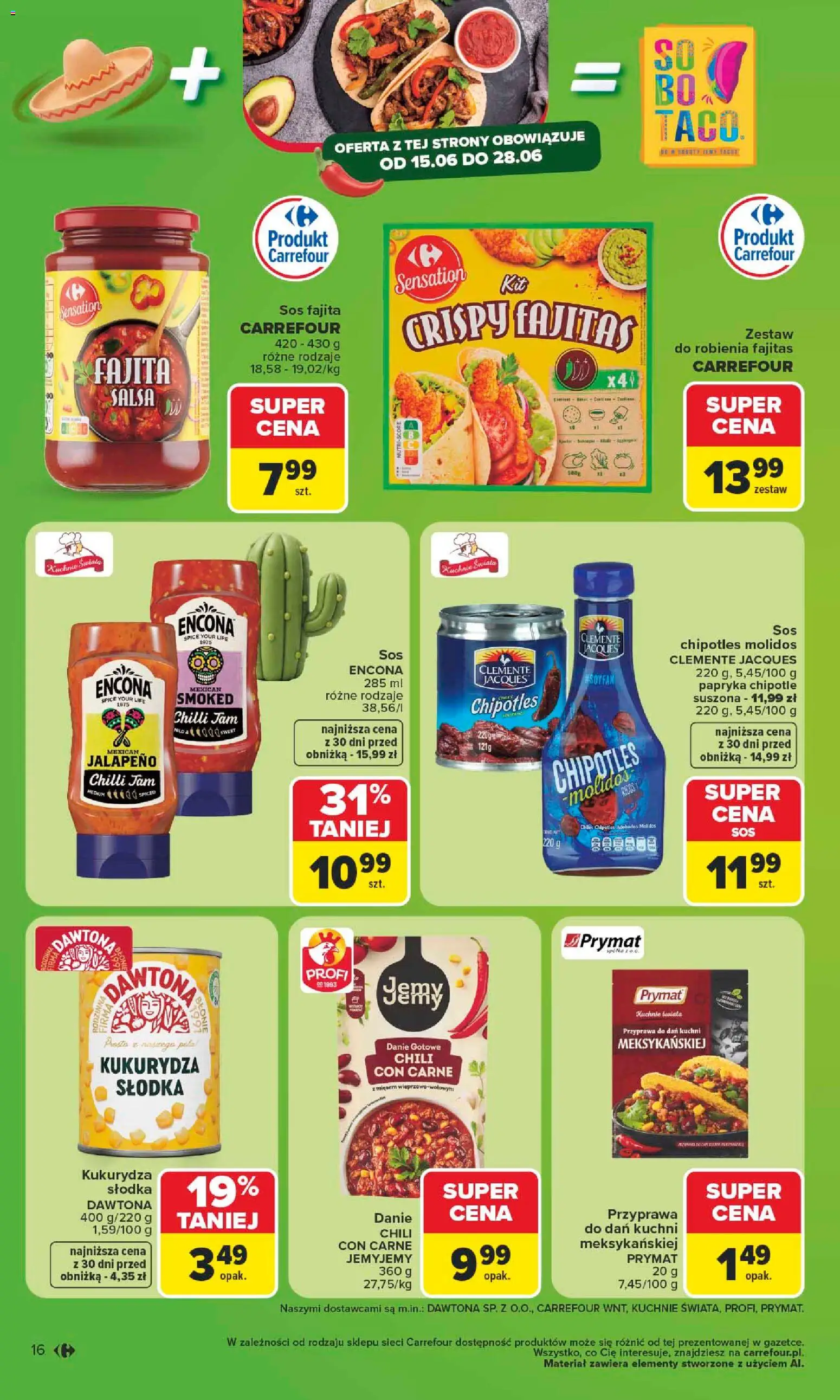 Carrefour gazetka od 15.06.2026 | Strona: 18 | Produkty: Chili, Kukurydza słodka, Kukurydza, Papryka