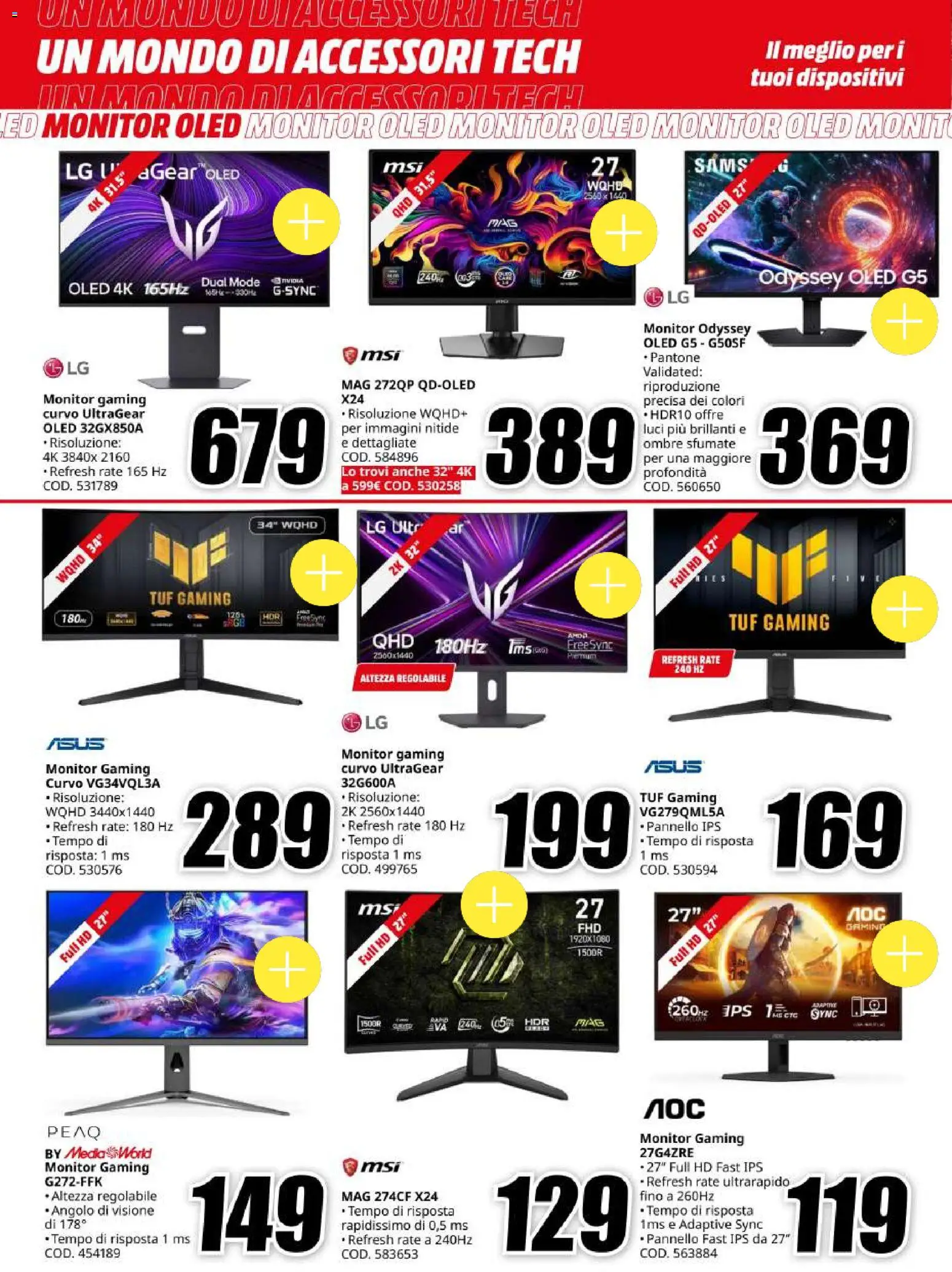 Volantino Media World del 06/10/2026 | Pagina: 6 | Prodotti: Monitor