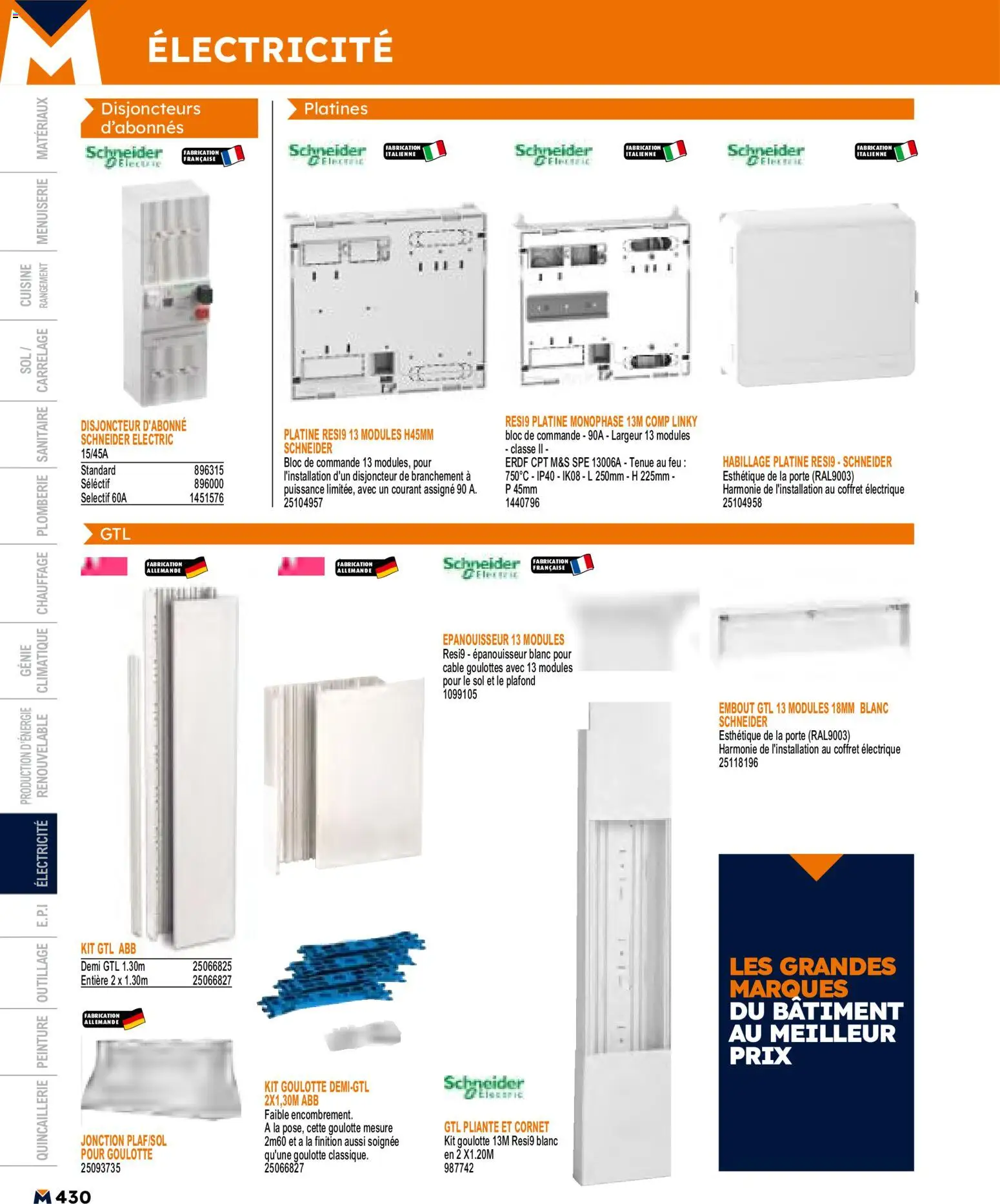 {H1} | Page: 430 | Produits: Câble, Disjoncteur, Porte