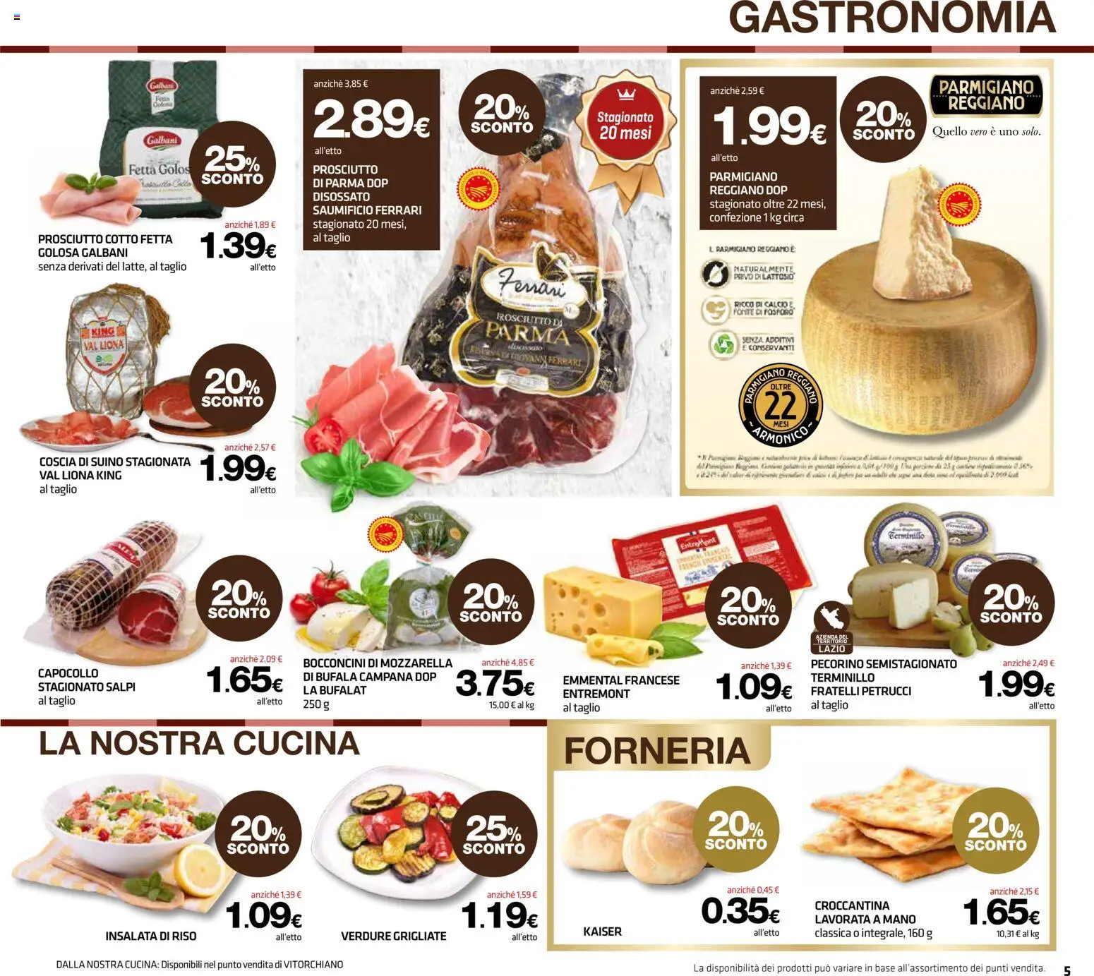 Volantino Superconti del 04.06.2026 | Pagina: 5 | Prodotti: Prosciutto Cotto, Riso, Parmigiano reggiano, Insalata di riso
