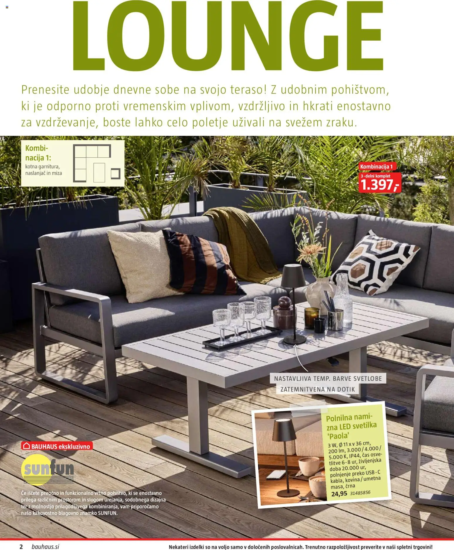 Novi Bauhaus katalog ponudbe – veljaven od 28.09.2026 | Stran: 2 | Izdelki: Led svetilka, Usb, Naslanjač, Miza