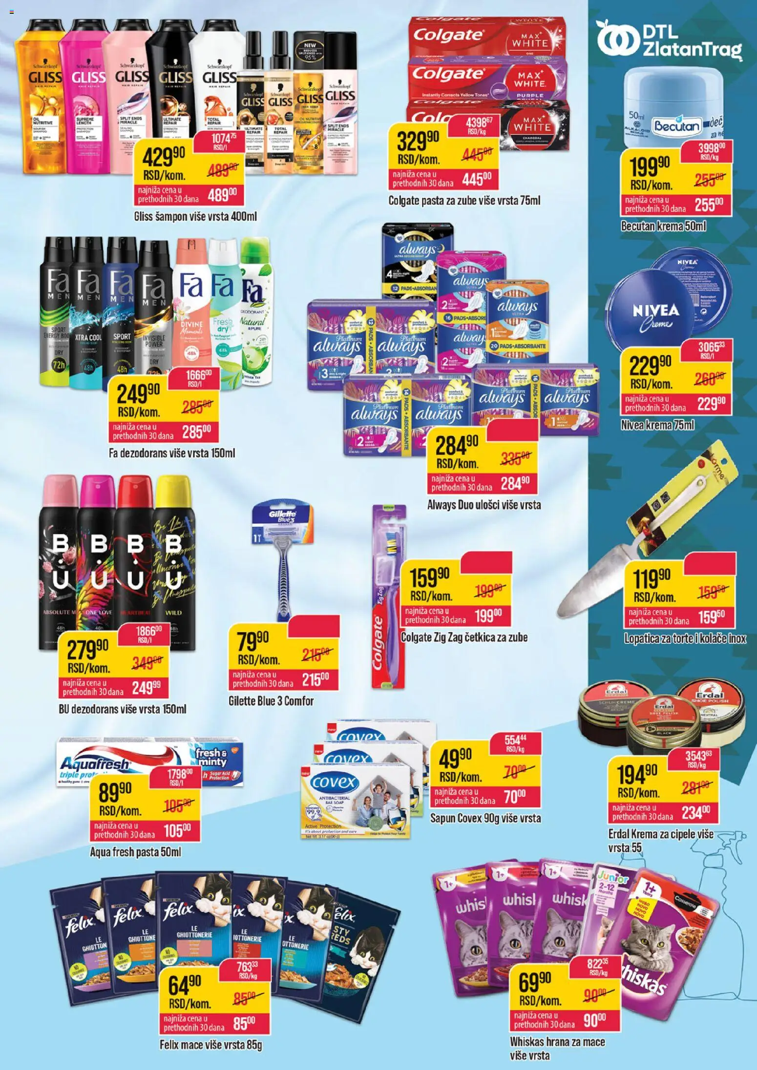 Zlatan Trag katalog - važi od 23.09.2026 | Strana: 11 | Proizvode: Colgate, Cipele, Pasta, Nivea
