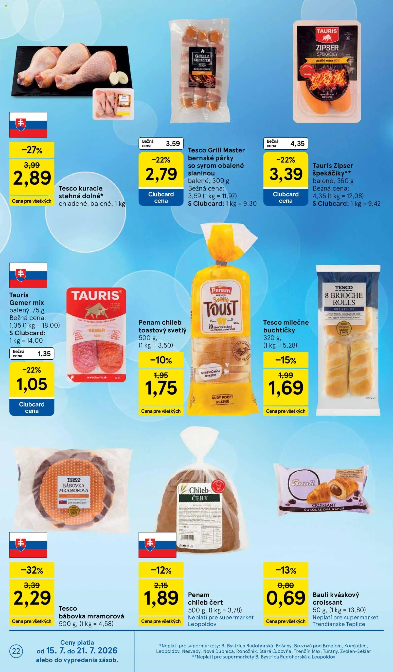 Nové Tesco akcie – leták je platný od 15.07.2026 | Strana: 22