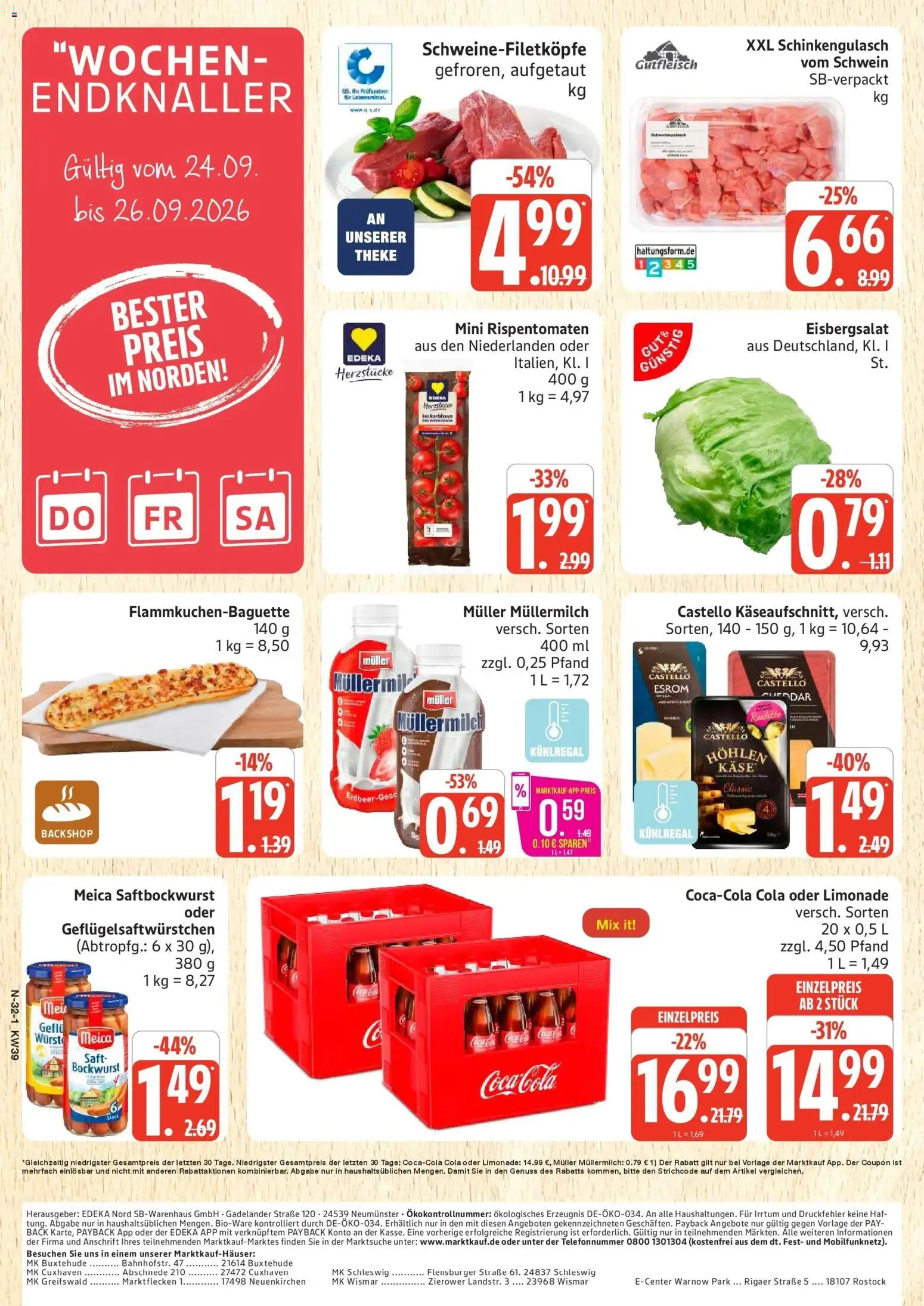 Marktkauf Prospekt Buxtehude (ab 21.09.2026) » Angebote online | Seite: 32 | Produkte: Käse, Limonade, Eisbergsalat, Meica