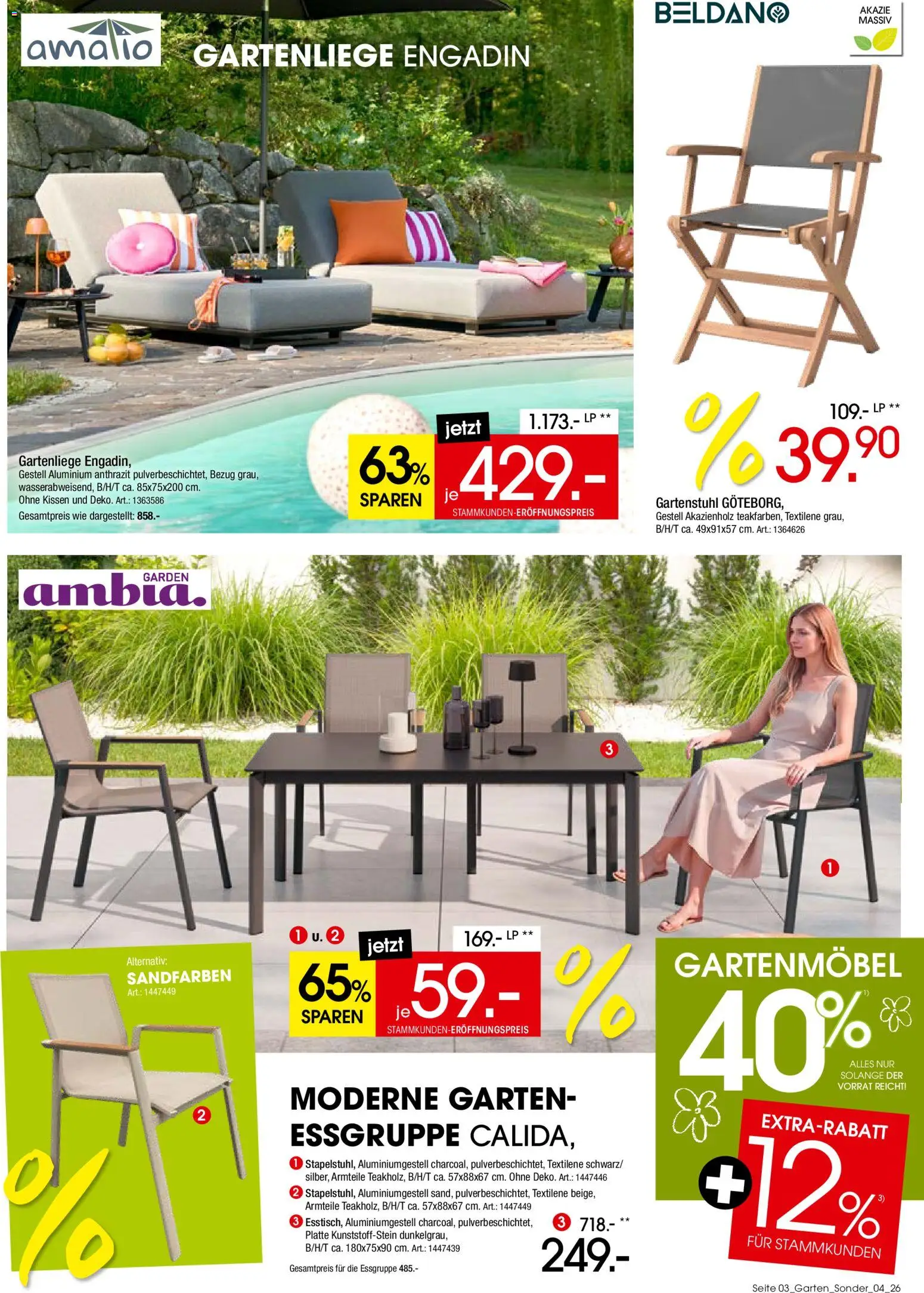 Zurbrüggen Gartentrends 2026 – gültig ab 09.06.2026 | Seite: 3 | Produkte: Kissen, Essgruppe, Gartenmöbel