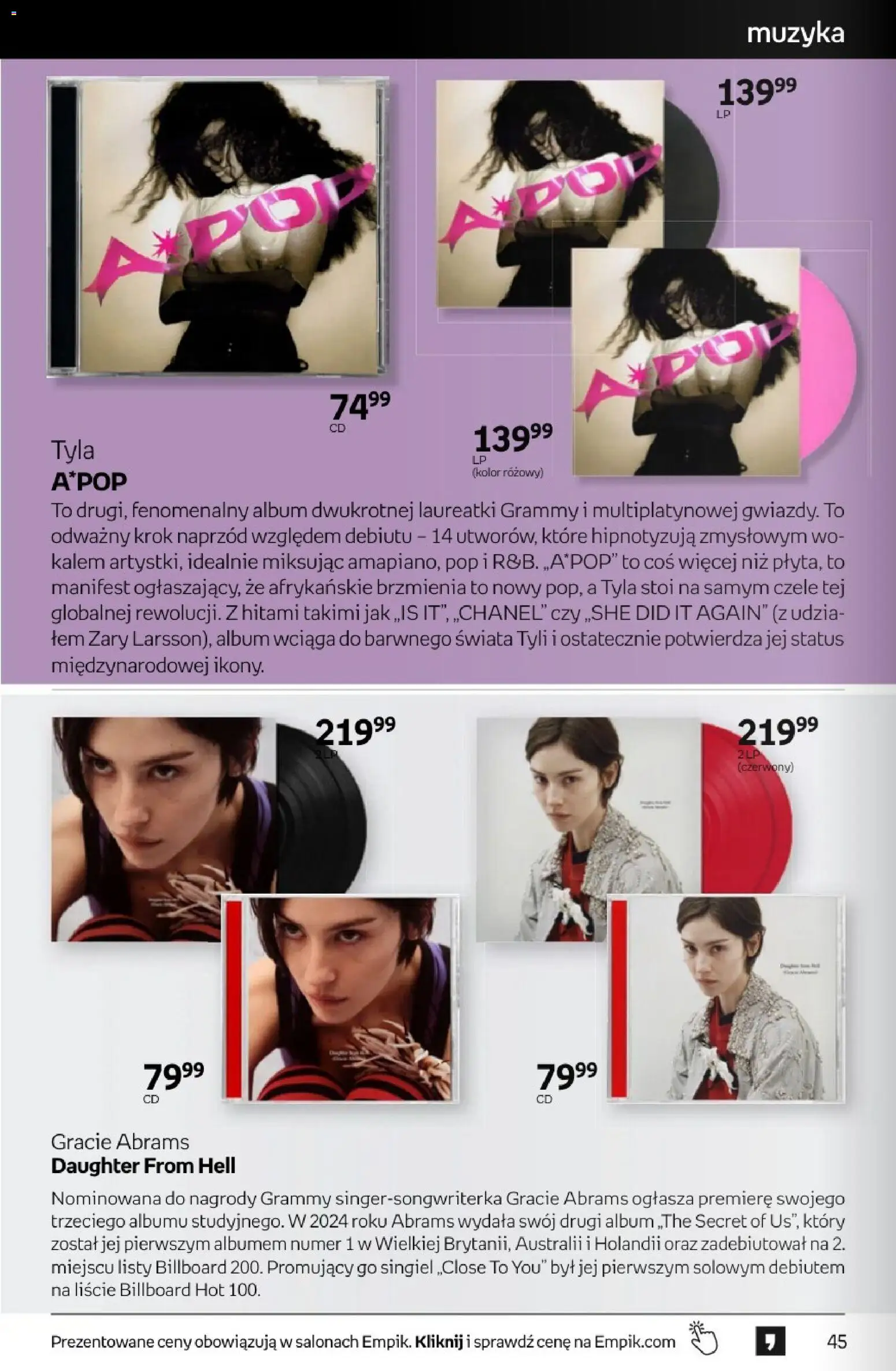 Empik promocje - Tom kultury Muzyka od 29.07.2026 | Strona: 6