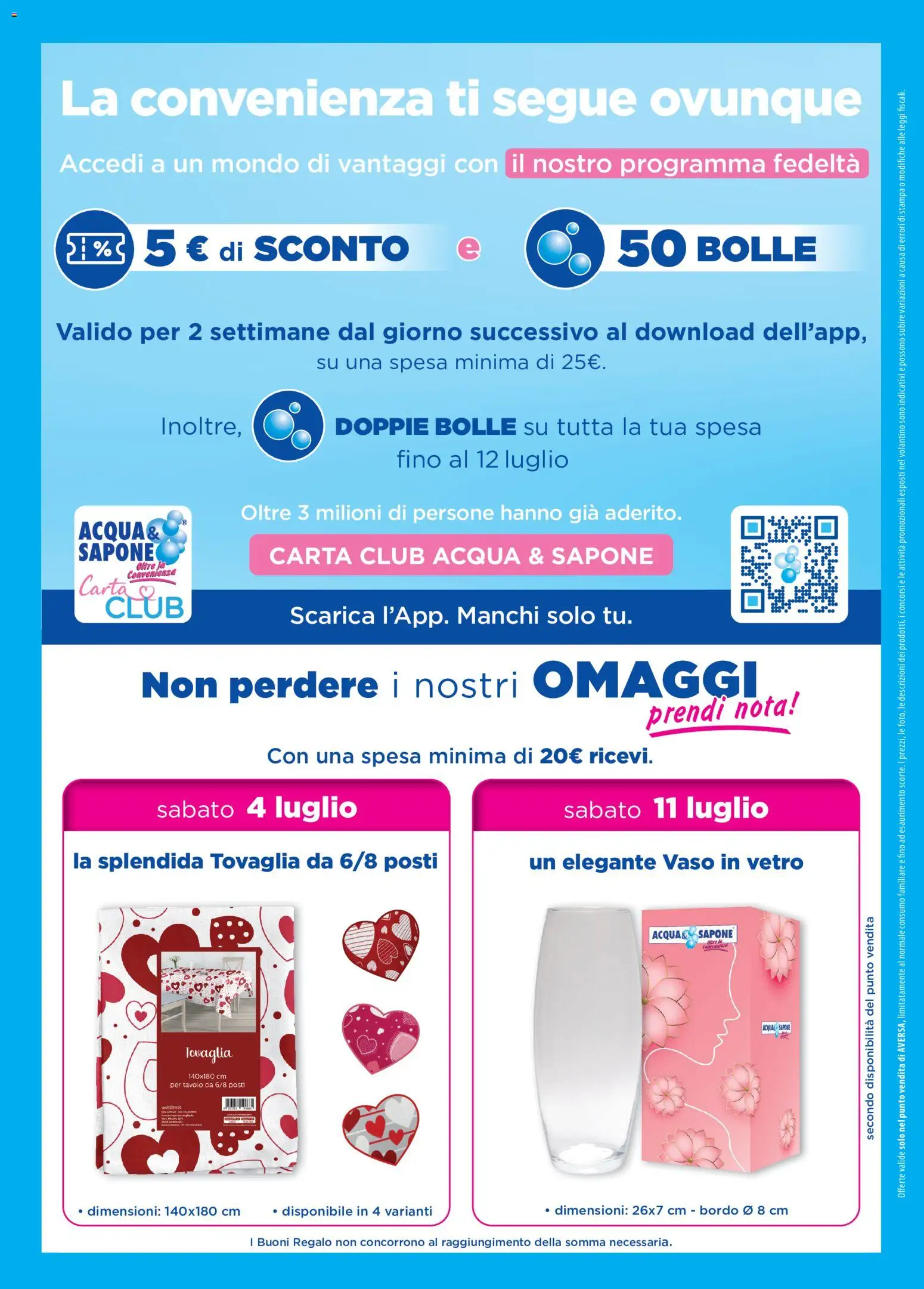 Volantino Acqua e Sapone del 30/06/2026 | Pagina: 8 | Prodotti: Sapone, Acqua, Stampa, Tovaglia