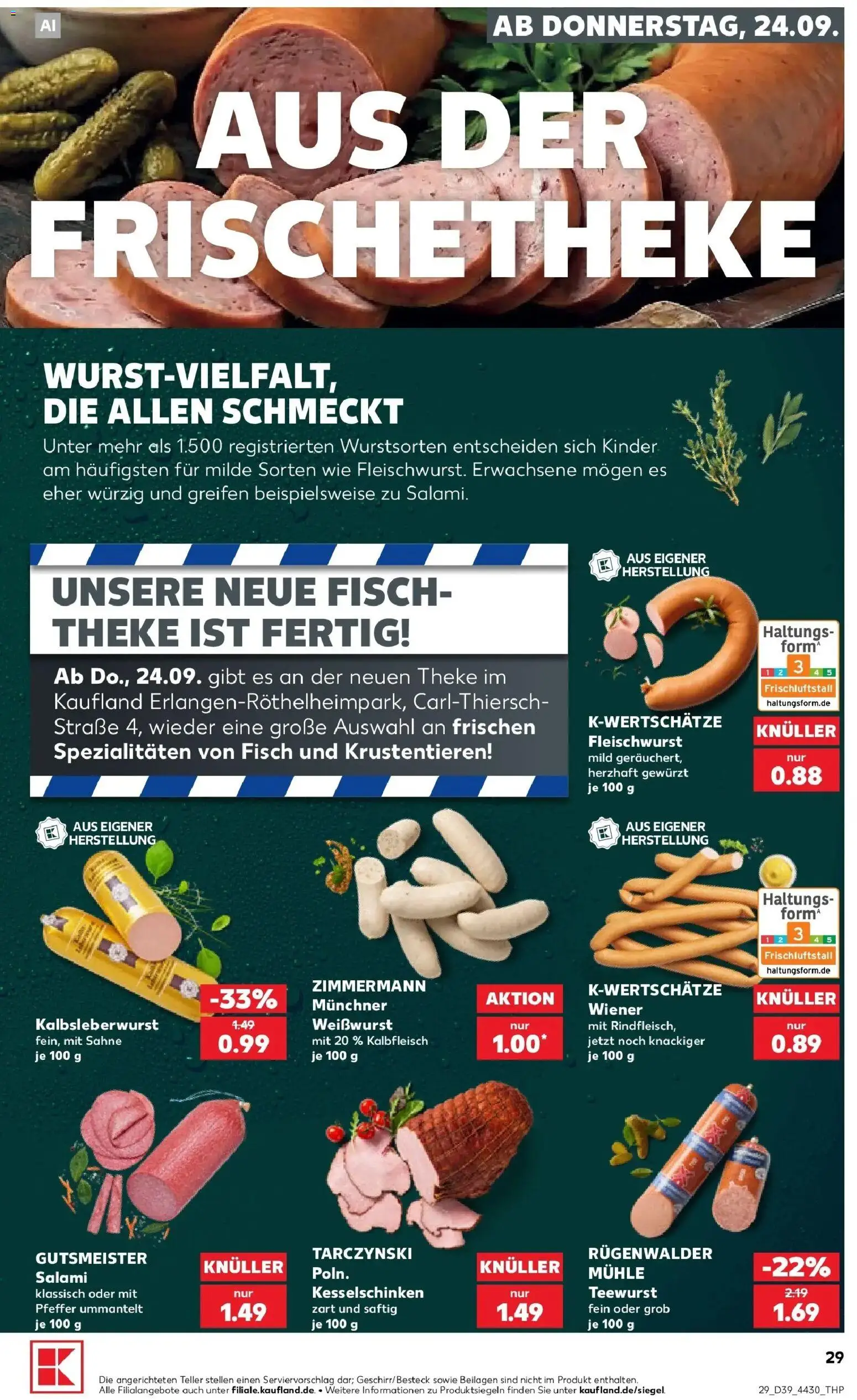 Prospekt Kaufland ab 21.09.2026 » Angebote Online zum Blättern | Seite: 41 | Produkte: Mühle, Theke, Spezialitäten, Fisch